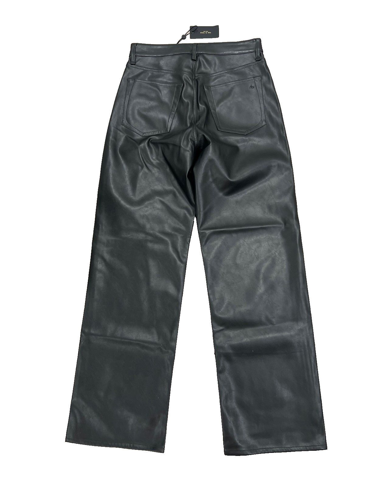 Rag & Bone Rag & Bone Maeve Flat Front Faux-Leather Pants Black ( 26 ) Size 26" / US 2 / IT 38 - 5 Thumbnail