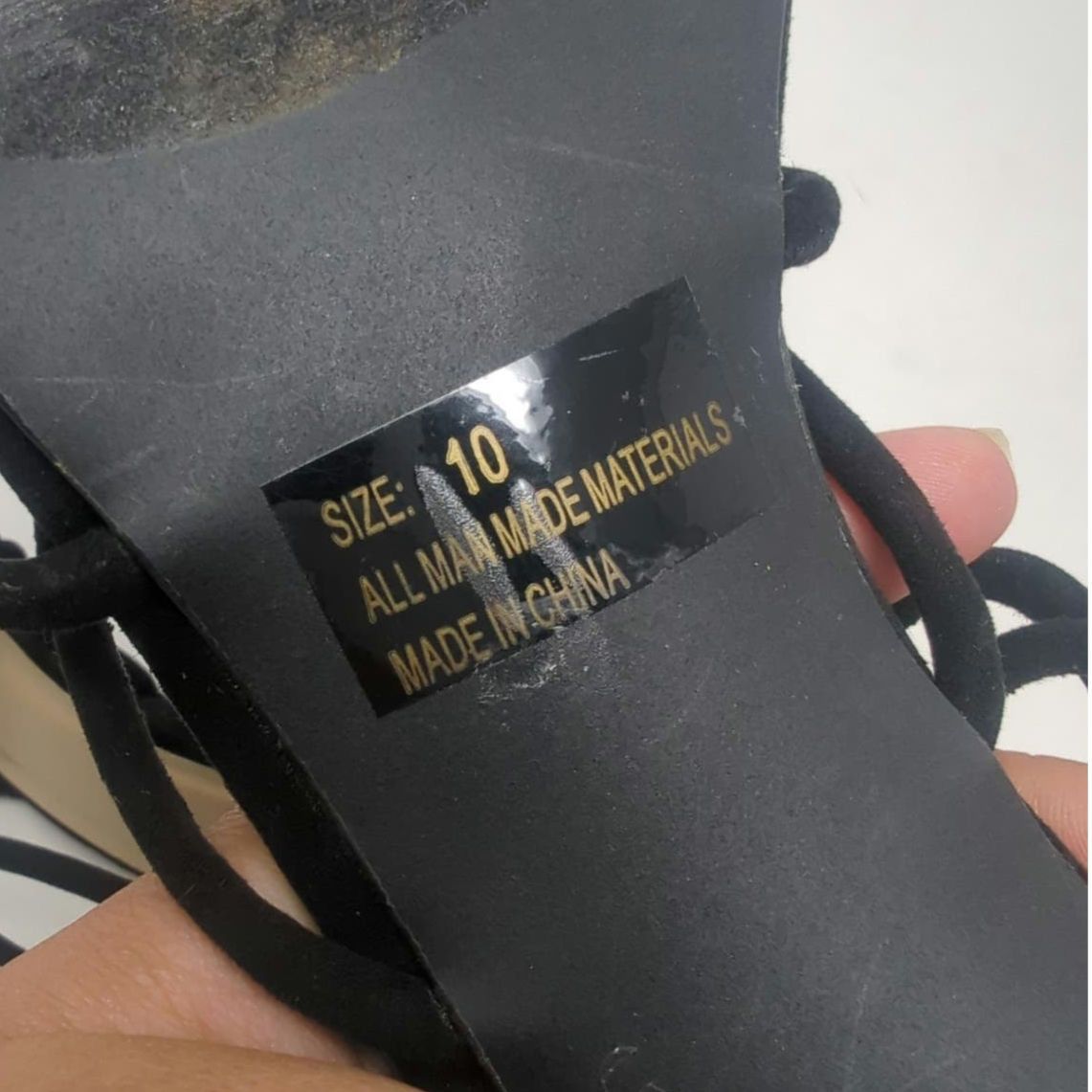 Other Qupid Black Faux Suede Platform Strappy Zip Stiletto Heels10 Size US 10 / IT 40 - 8 Thumbnail