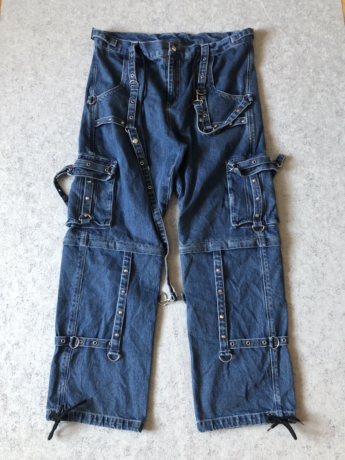 image of Tripp NYC x Vintage Bondage Tripp Buggy Jeans in Blue, Men's (Size 38)