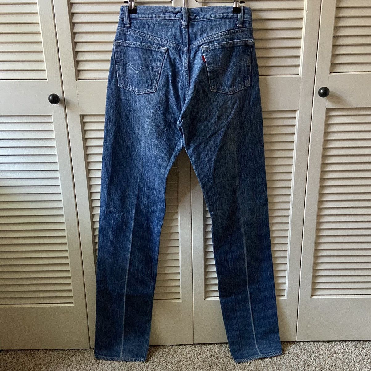 Levi's × Vintage RARE Vintage 80’s Levi’s 501 Herringbone Blue Denim Jeans Size US 29 - 9 Thumbnail