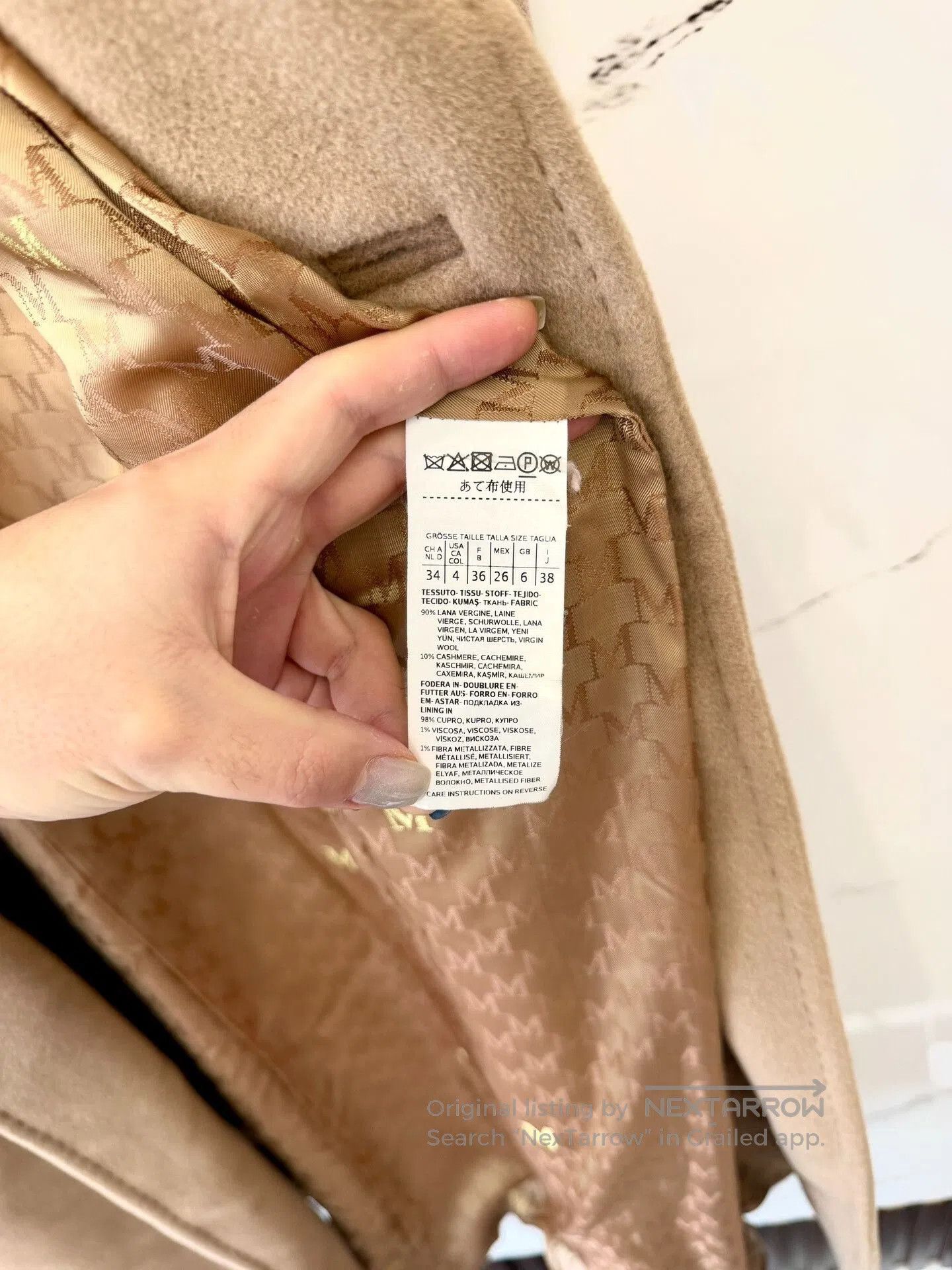 Max Mara Max Mara 101801 Camel Coat. Size S / US 4 / IT 40 - 4 Thumbnail
