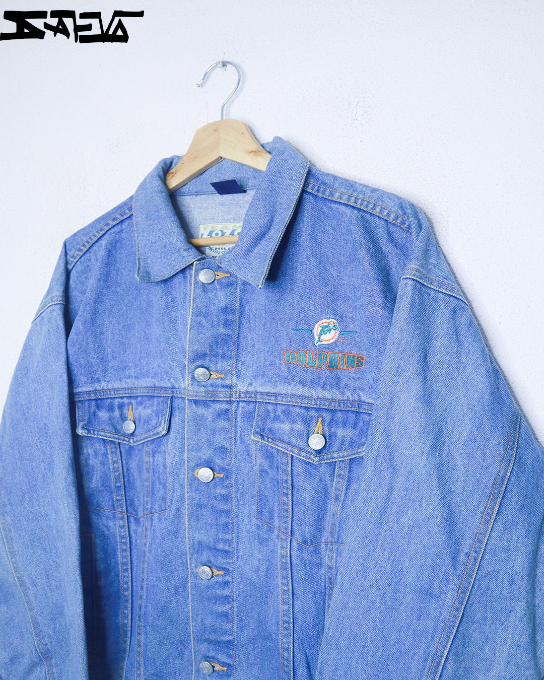Vintage Denim Jacket Miami Dolphins x NFL Size US M / EU 48-50 / 2 - 2 Thumbnail