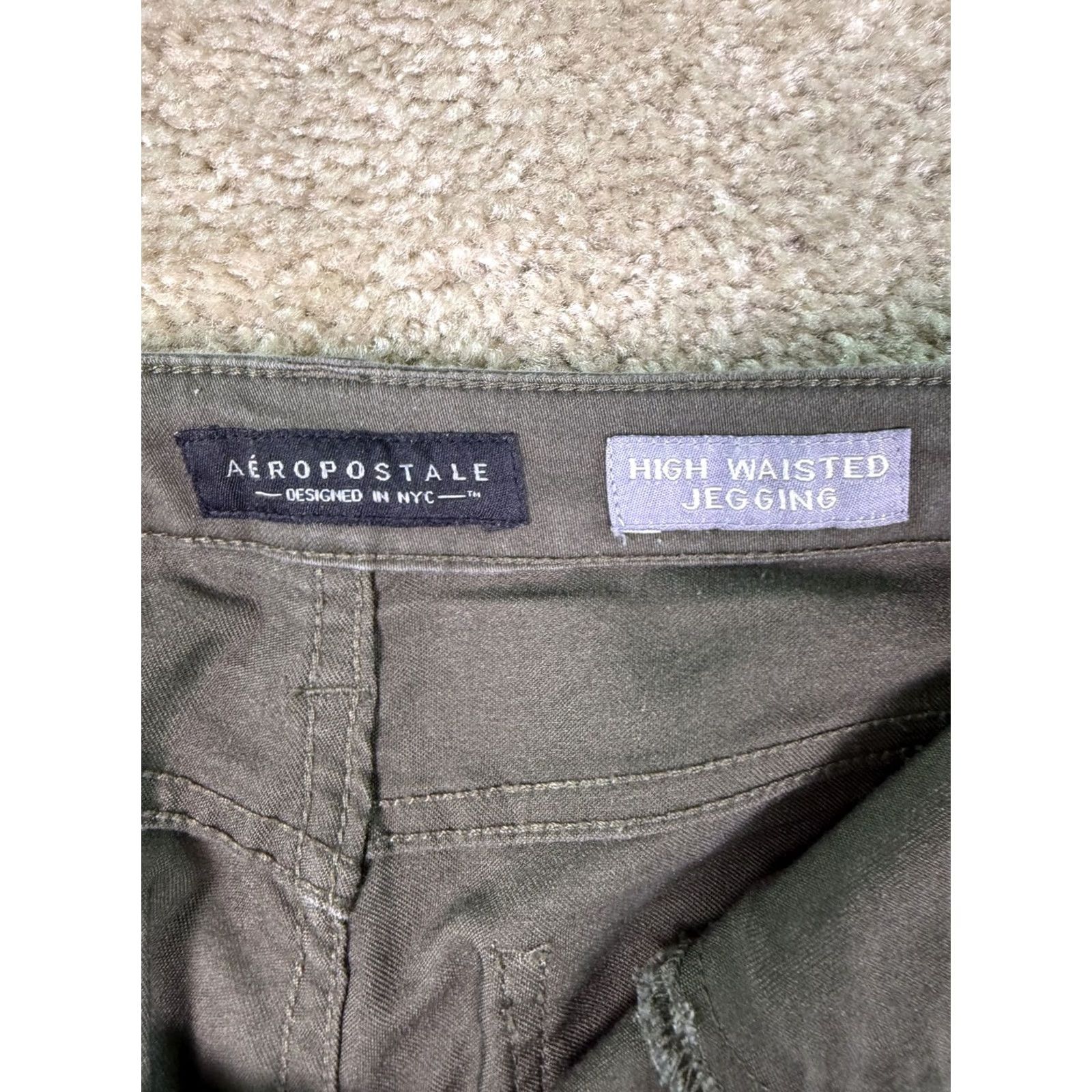 Vintage Aeropostale High Waisted Jegging Jeans Womens Size 4 Short Blue Stretch Denim Size 27" / US 4 / IT 40 - 4 Thumbnail