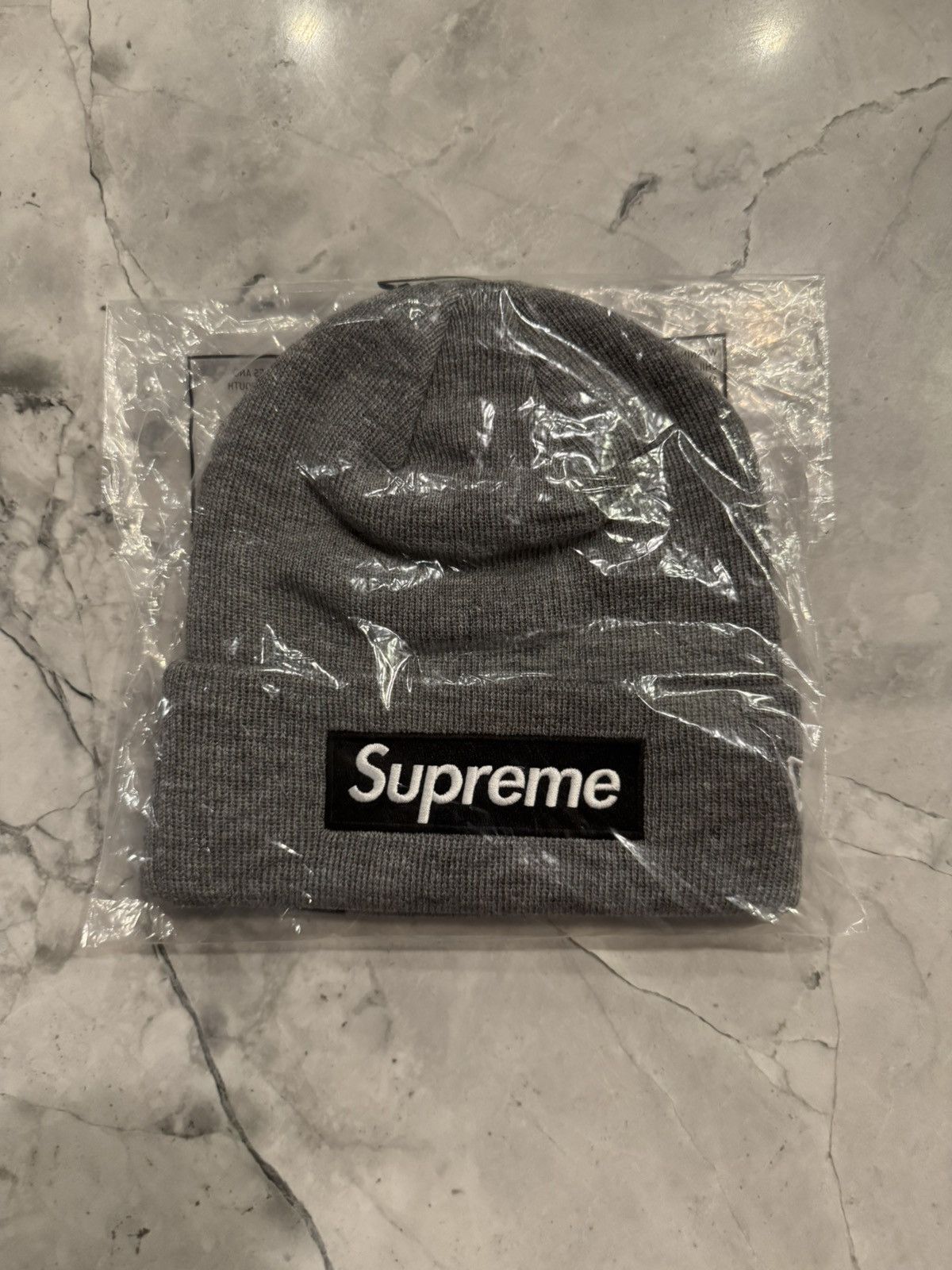 Supreme Supreme Beanie grey box logo Size ONE SIZE - 1 Thumbnail