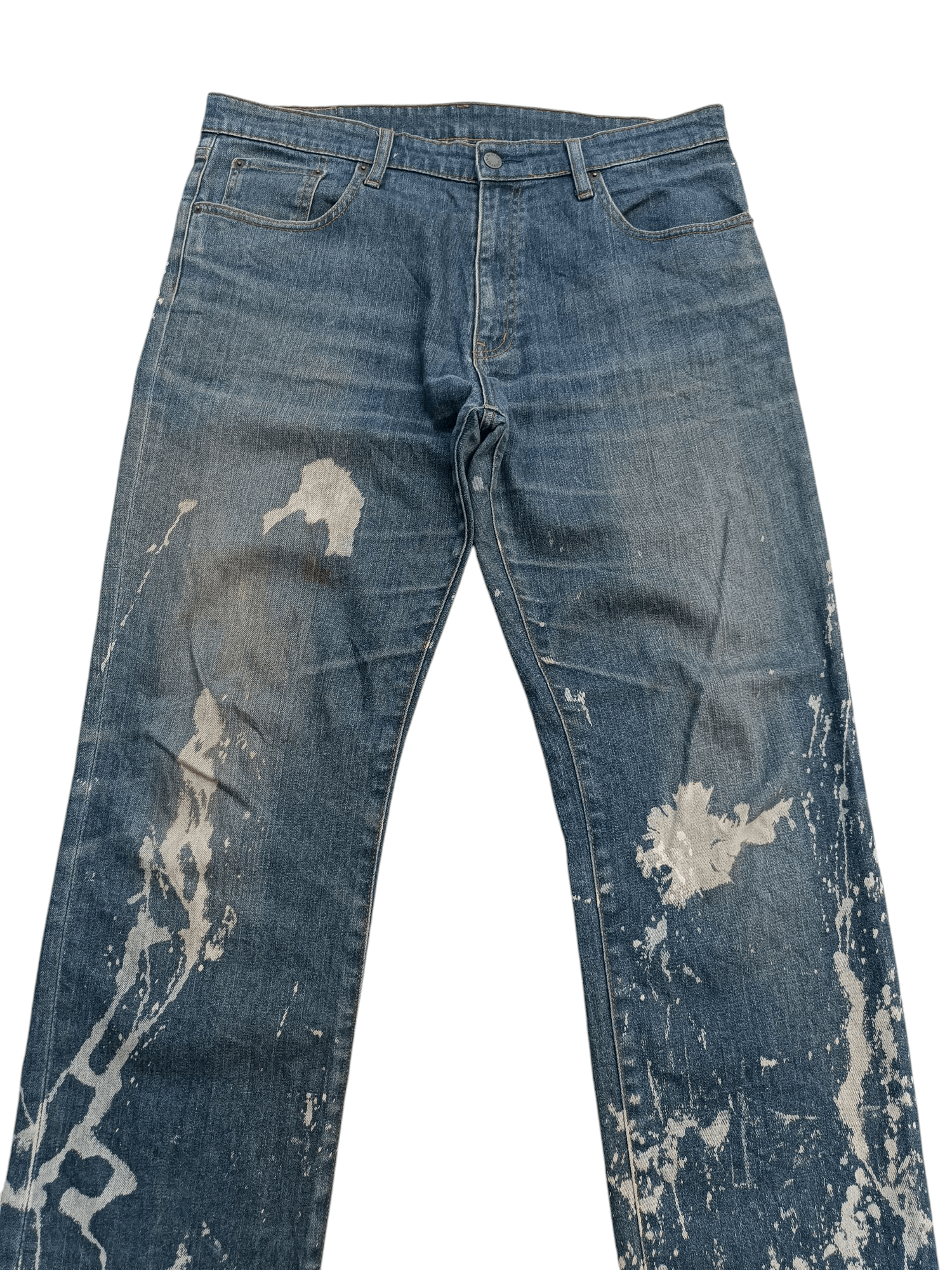 Jun Takahashi Vintage Uniqlo S002 Baggy Splatter Rare Design Jeans E213 Size US 36 / EU 52 - 2 Thumbnail