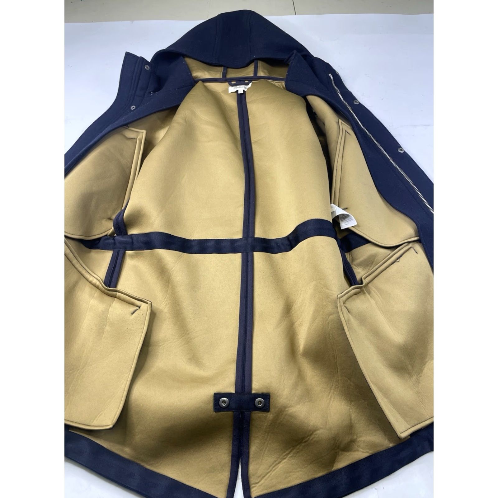 Madewell Madewell Coat Men S Wool Blue Solid Overcoat Hooded Full Zip J Crew Jacket Split Hooded Wool Bonded Parka Short description? (no not include) Size US S / EU 44-46 / 1 - 3 Thumbnail