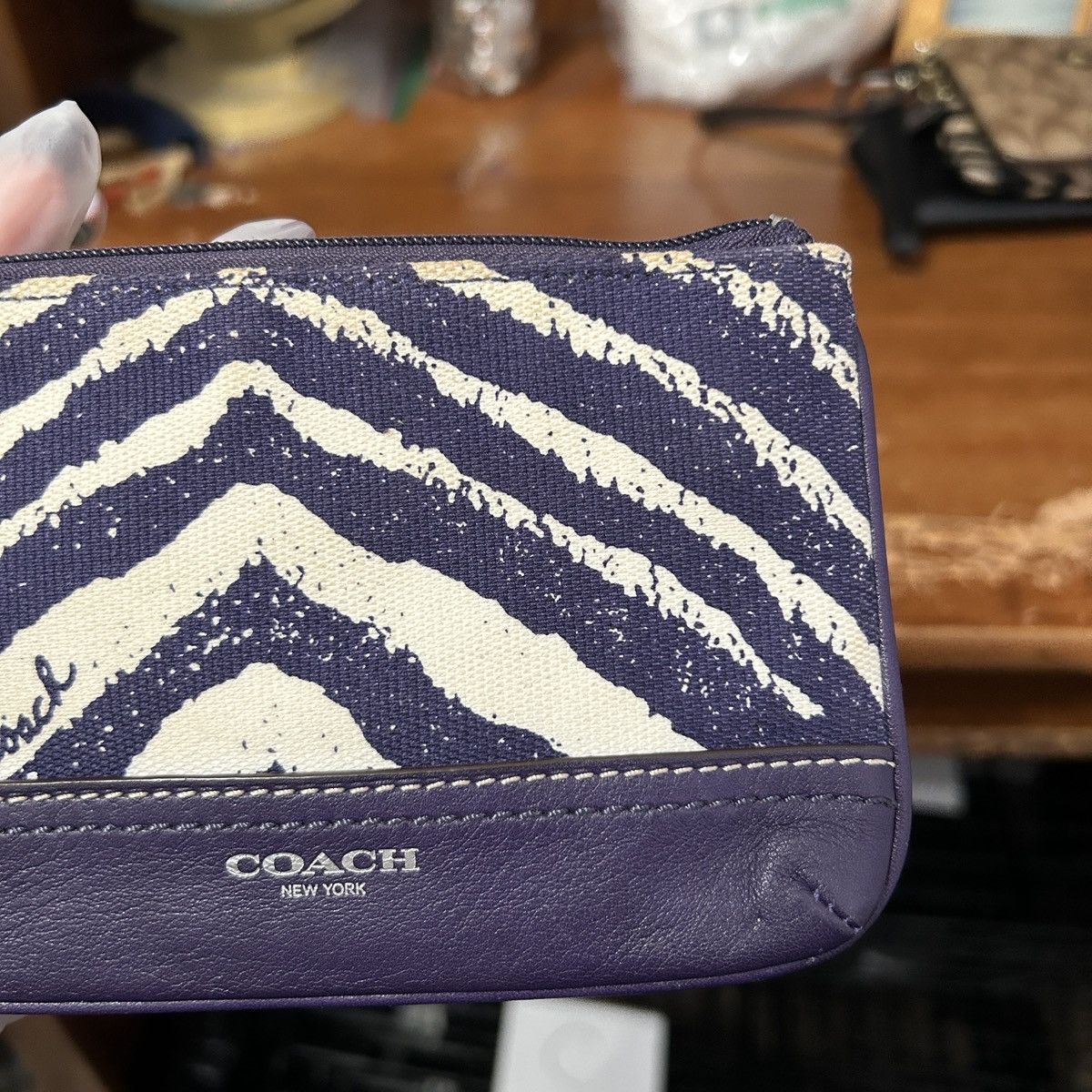 Coach Coach Purple And Cream Artsy Abstract Wristlet - “Samia” Size ONE SIZE - 5 Thumbnail
