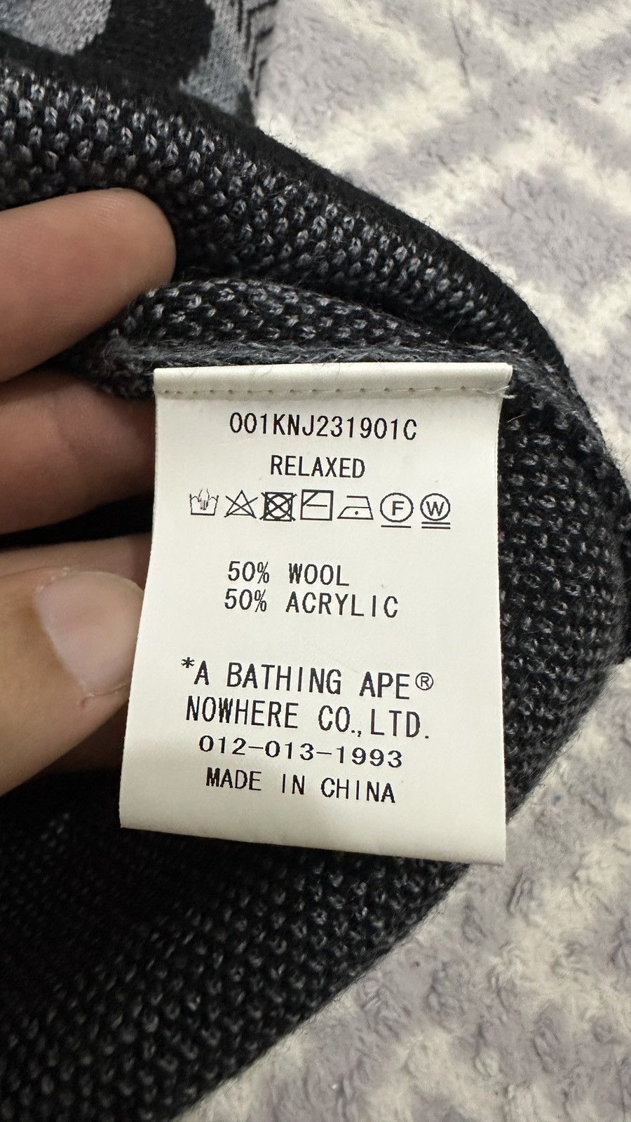 Bape × Neighborhood Bape x Neighborhood Relaxed Fit Knit Sweater Size US L / EU 52-54 / 3 - 4 Thumbnail