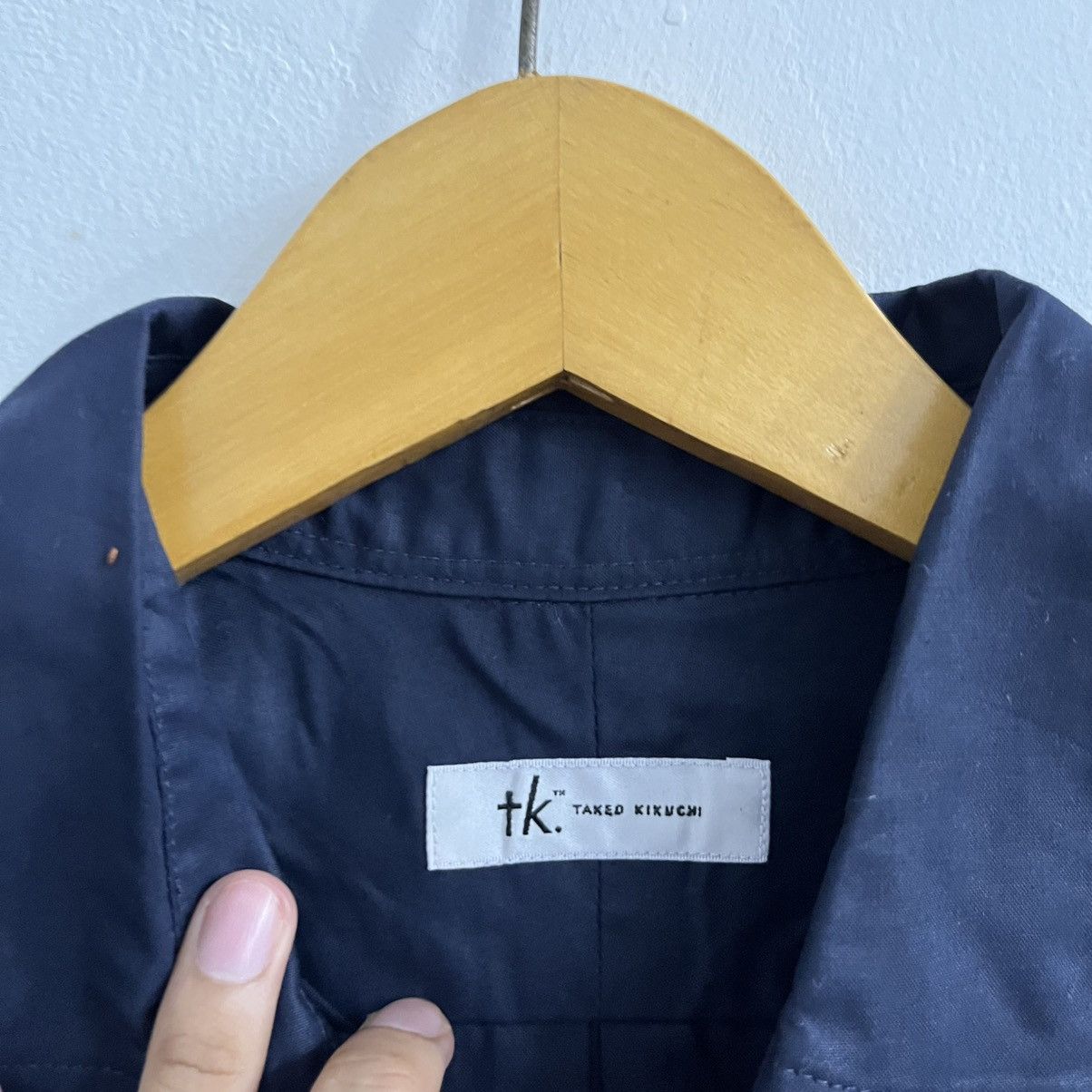 Japanese Brand Takeo Kikuchi Basic Darknavy 3/4 Sleeve Shirt Size US S / EU 44-46 / 1 - 3 Thumbnail