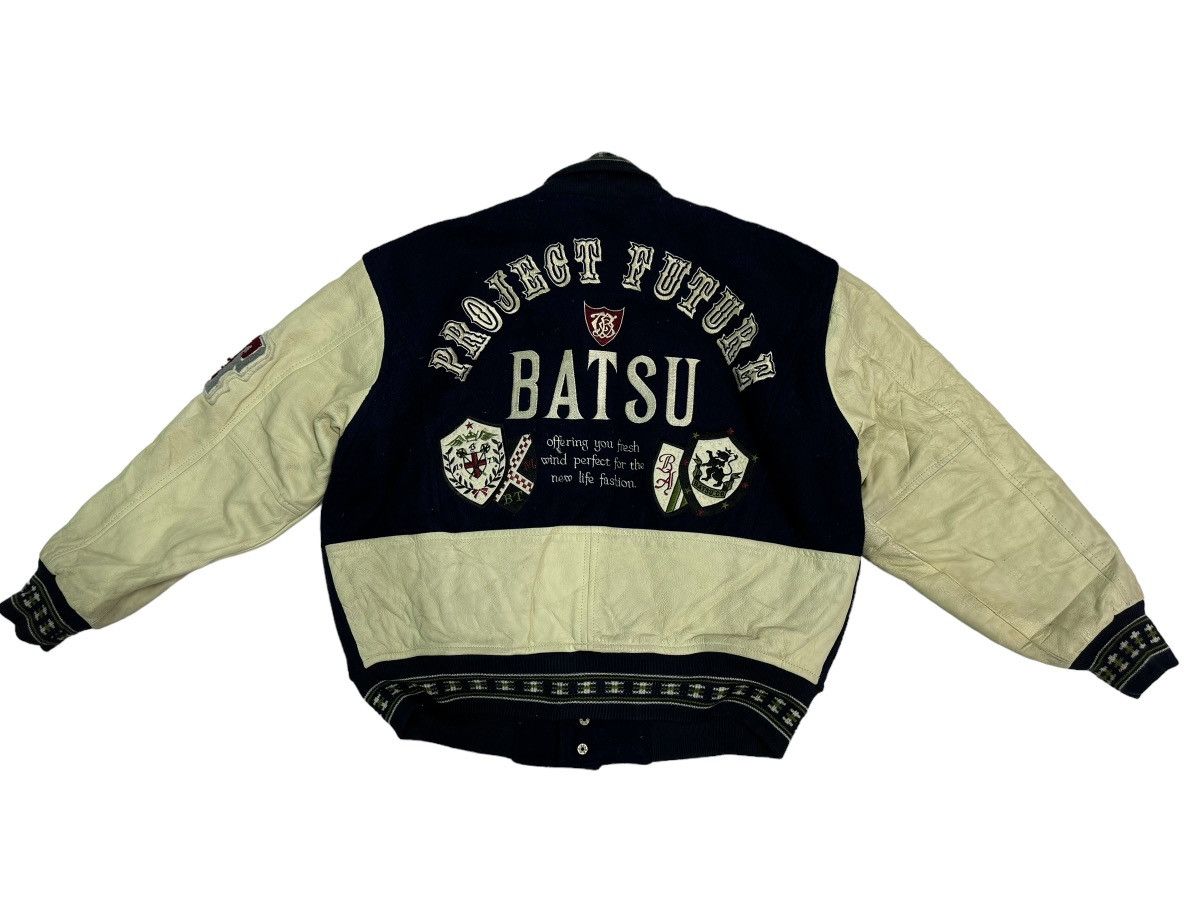 Japanese Brand Vintage Project Future Bat-Su Varsity Leather Jacket Size US L / EU 52-54 / 3 - 4 Thumbnail