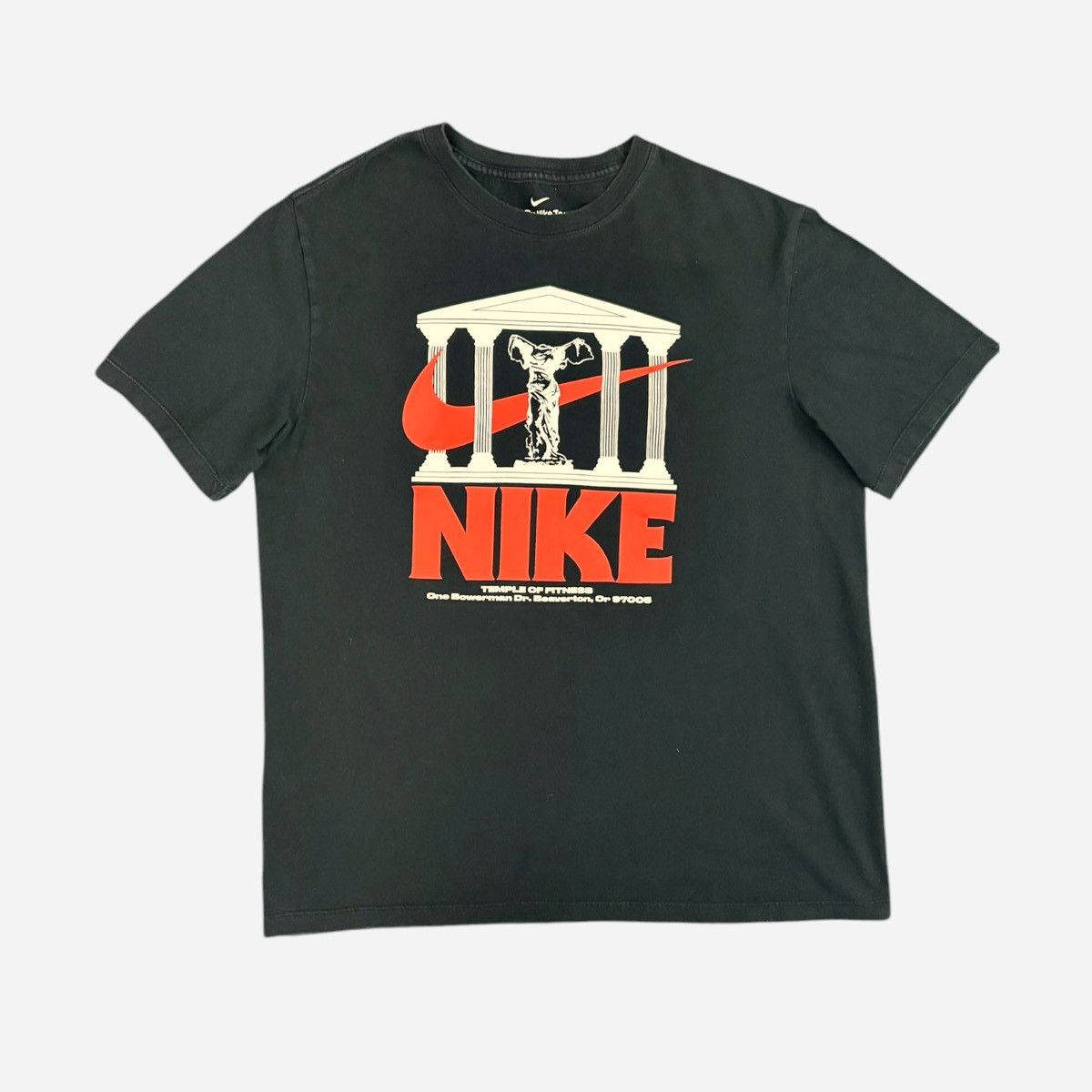 Nike Nike Temple of Fitness Black Graphic Logo T-Shirt Sz L Size US L / EU 52-54 / 3 - 6 Thumbnail