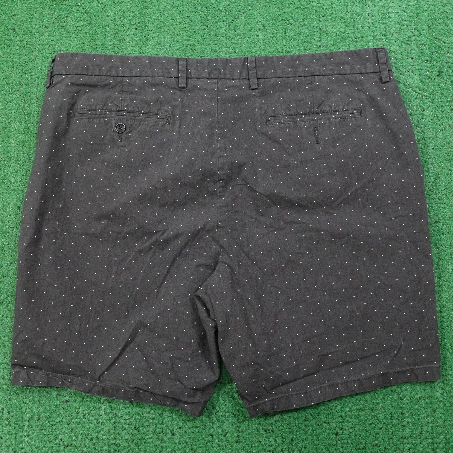 Old Navy Old Navy Men's Slim Fit Chino Shorts 40 Summer Casual Polka Dot Cotton Spandex Gray 8" Inseam Size US 40 / EU 56 - 3 Thumbnail