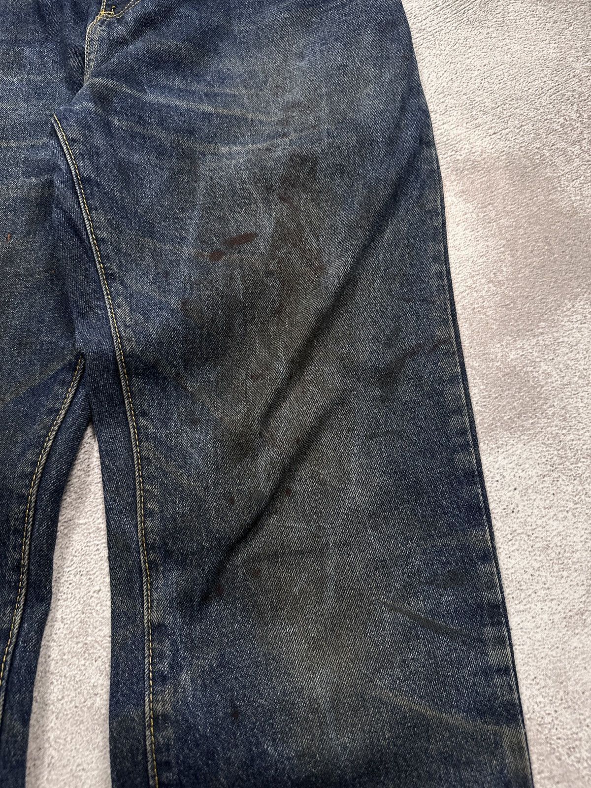 Vintage Vintage Helmut Lang Style Distressed Painted Jeans Denim Size US 34 / EU 50 - 6 Thumbnail