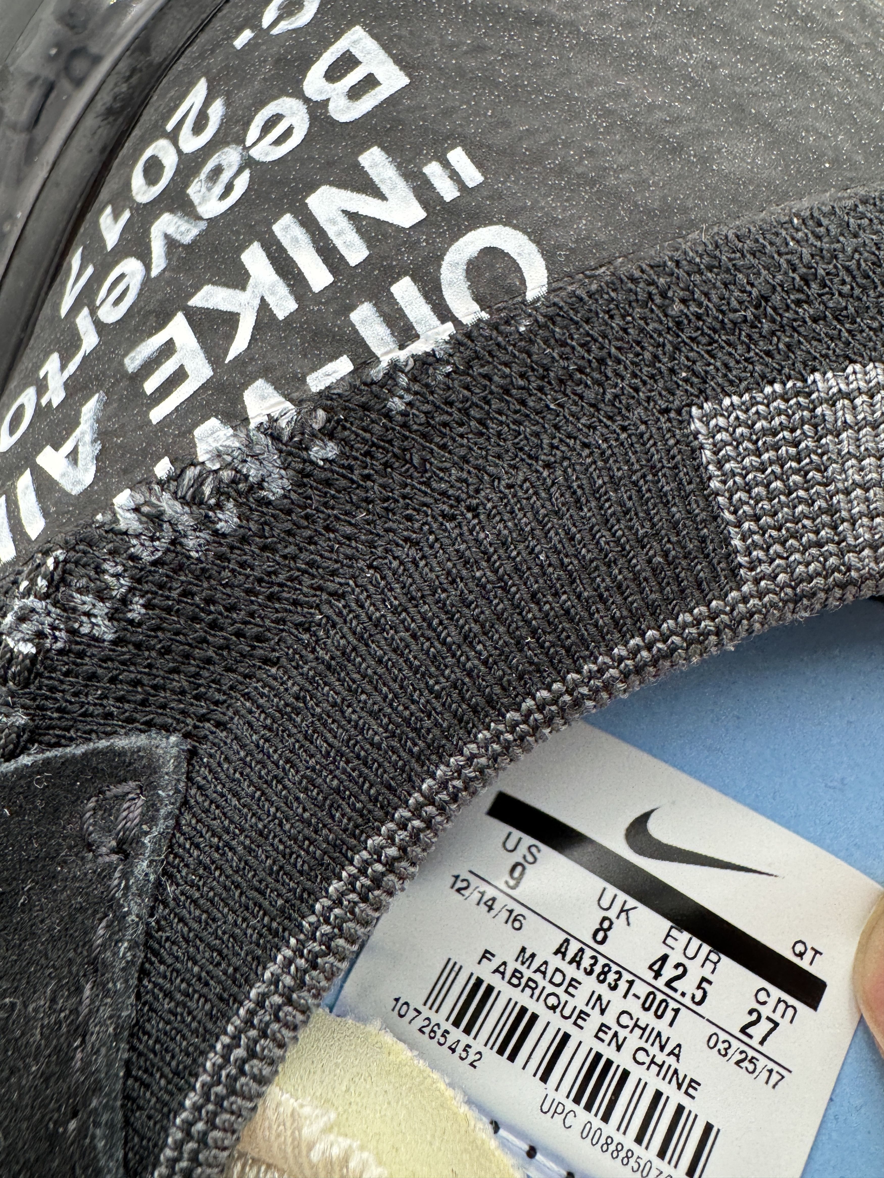 Nike × Off-White OFF-WHITE Vapormax OG Black White The Ten Size US 9 / EU 42 - 10 Thumbnail