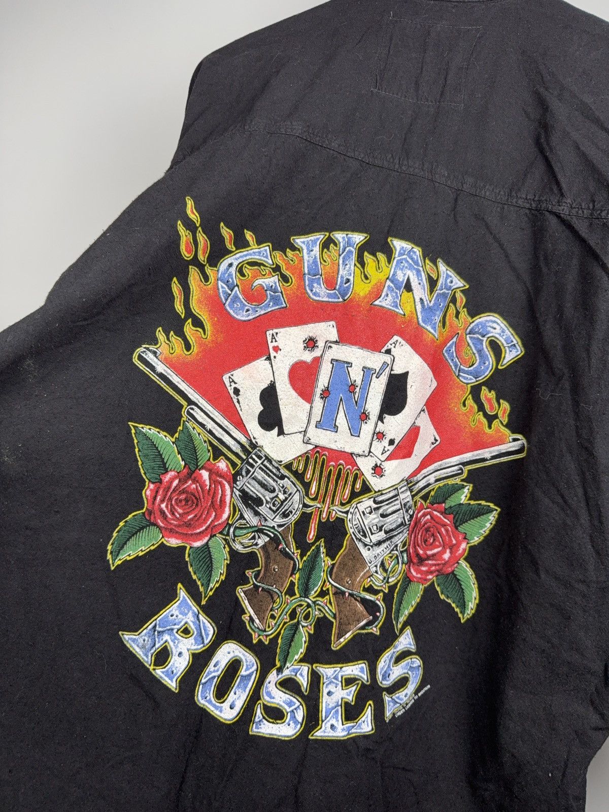 Guns N' Roses 1991 Guns N Roses Big Logo Shirt Rock Band Overshirt Black Size US XL / EU 56 / 4 - 16 Thumbnail