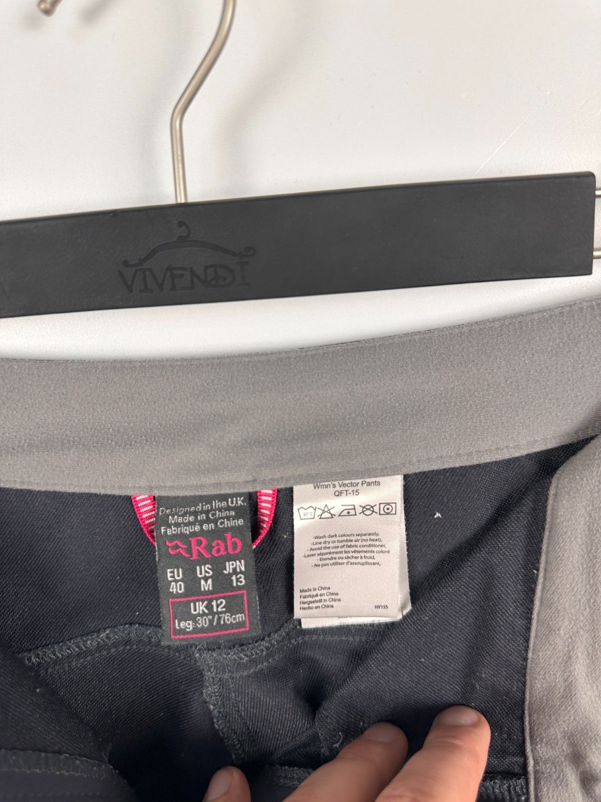 Rab RAB Women's Vector Pants Grey Hiking Trousers Size EU40 USM Size 27" / US 4 / IT 40 - 8 Thumbnail