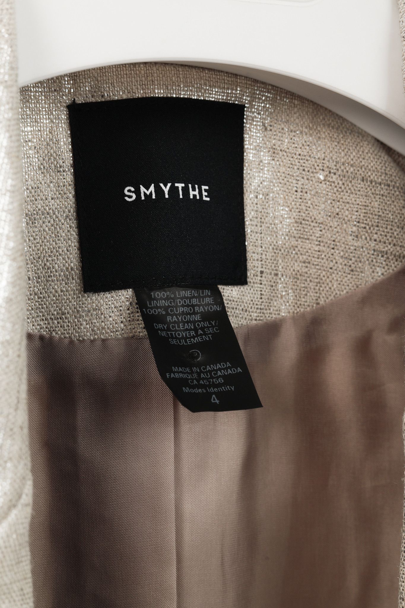 SMYTHE Smythe Spring 2020 Pewter Peaked Lapel Blazer Size S / US 4 / IT 40 - 4 Thumbnail