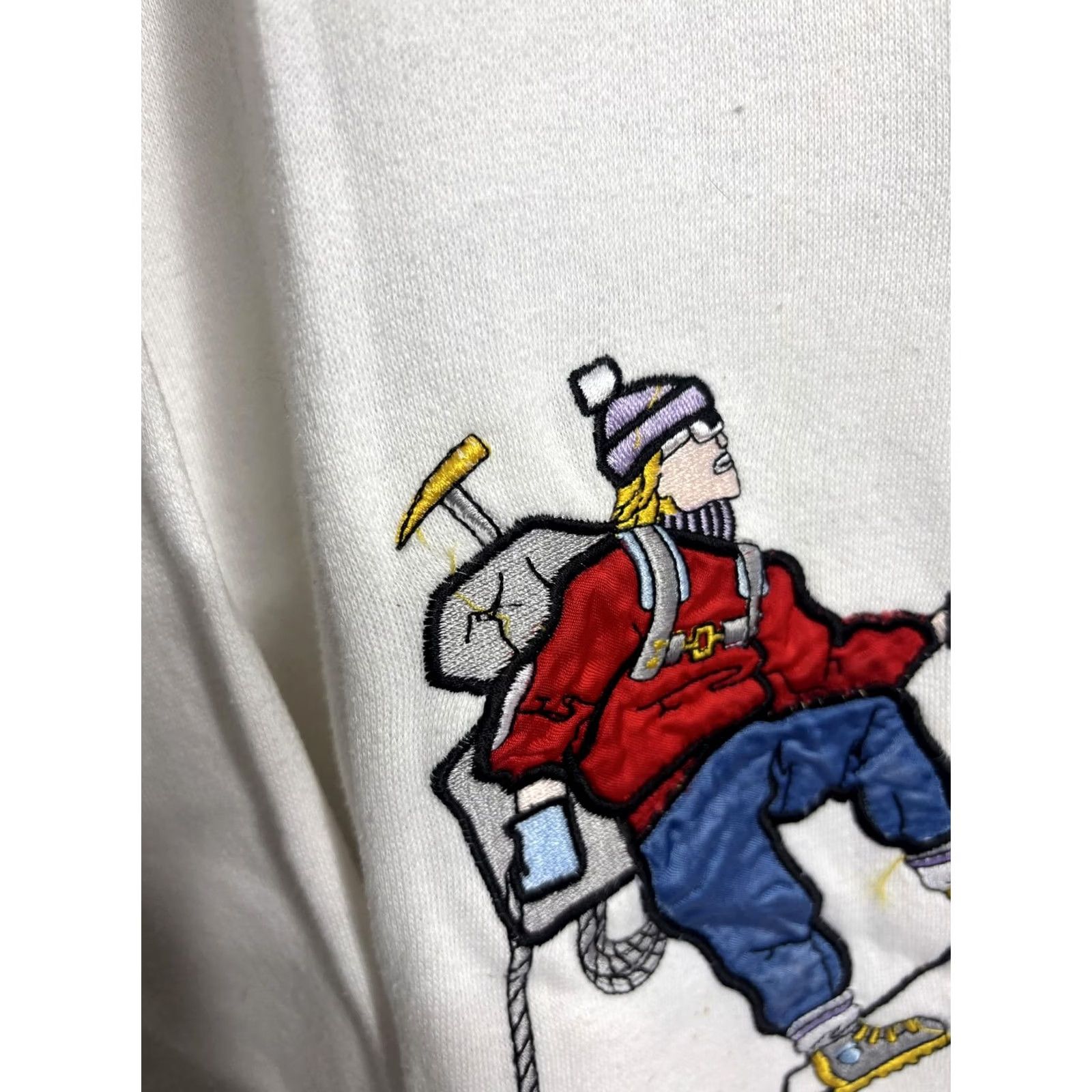 Energie VINTAGE Energie Sweatshirt Womens M White 100% Energie Climbers Graphic 90s Size M / US 6-8 / IT 42-44 - 4 Thumbnail