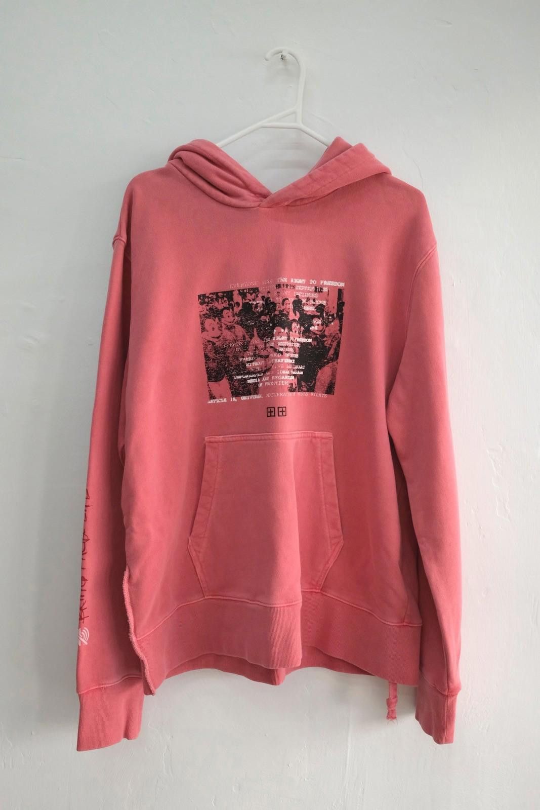 new Ksubi mens faded red pink mickey hoodie medium m jumper