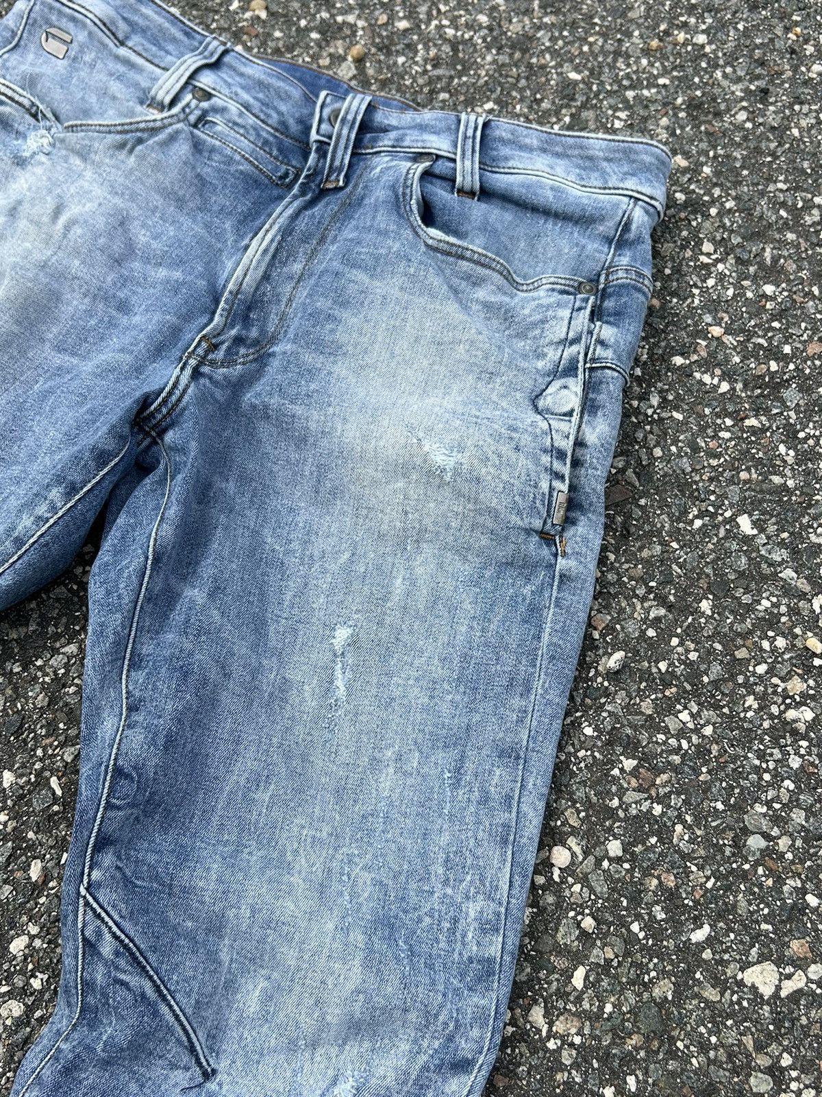 G Star Raw D- Staq 3D Super Slim Distressed Jeans