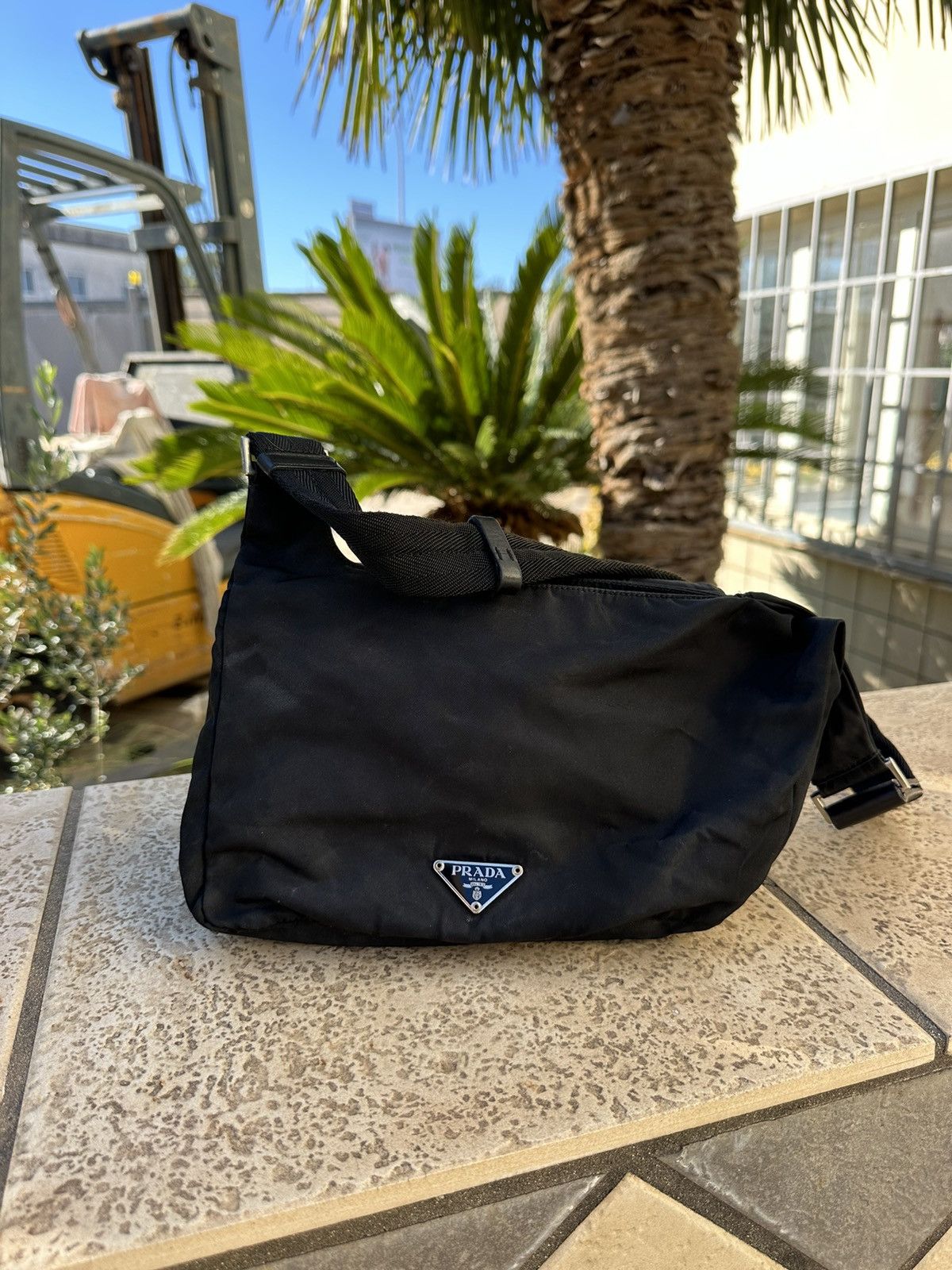 Prada Prada Nylon Bag Messenger Black Size ONE SIZE - 1 Thumbnail