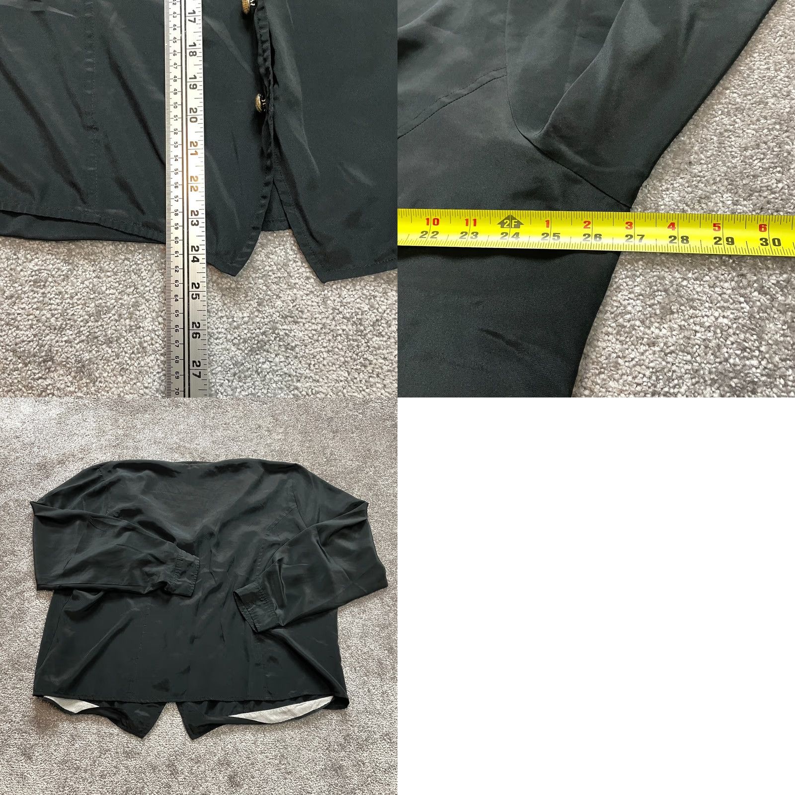 MooRER Jennifer Moore Blouse Button Up Shirt Womens 22W / 42 Black Long Sleeve Top Size 3XL / US 20-22 - 8 Thumbnail
