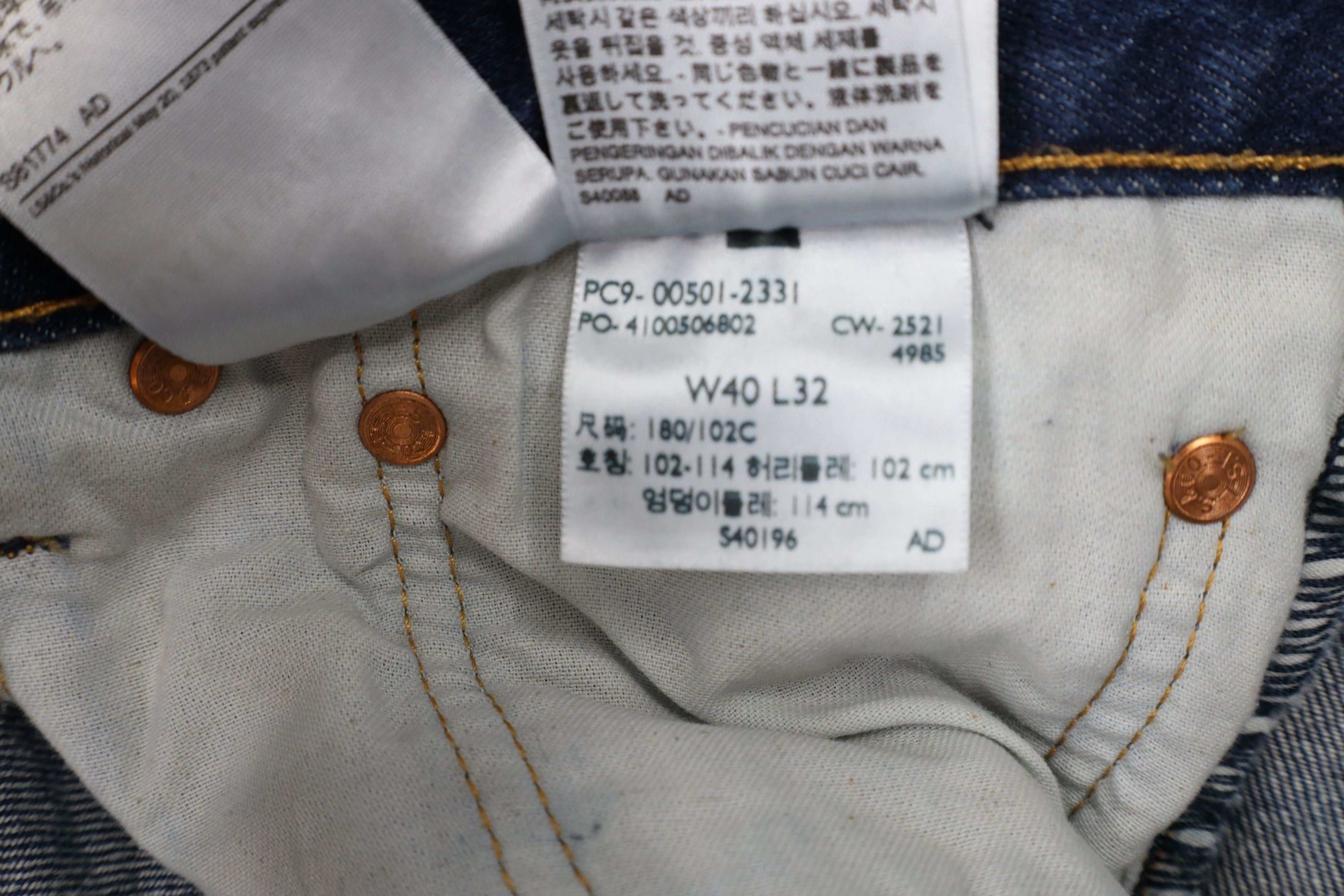 Levi's × Vintage Vintage Y2K Levis 501xx Button Fly Original Fit Denim Jeans Size US 40 / EU 56 - 10 Thumbnail