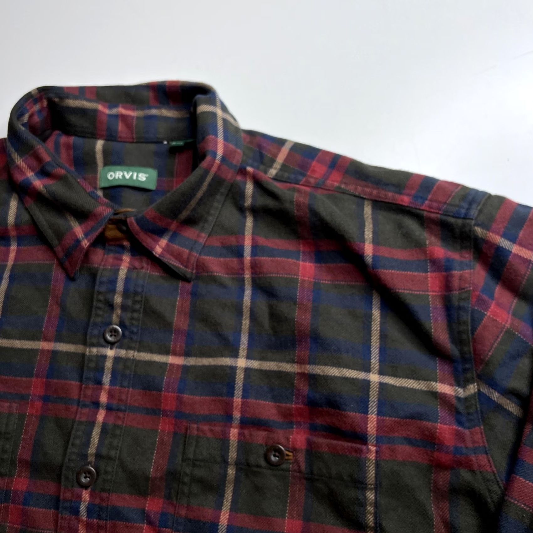 Orvis Orvis Shirt Mens 2XL Green Plaid Flannel Long Sleeve Button Up Casual Workwear Size US XXL / EU 58 / 5 - 3 Thumbnail