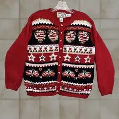 Japanese Brand Women loose knitted sweater Star Pattern Size ONE SIZE - 2 Thumbnail