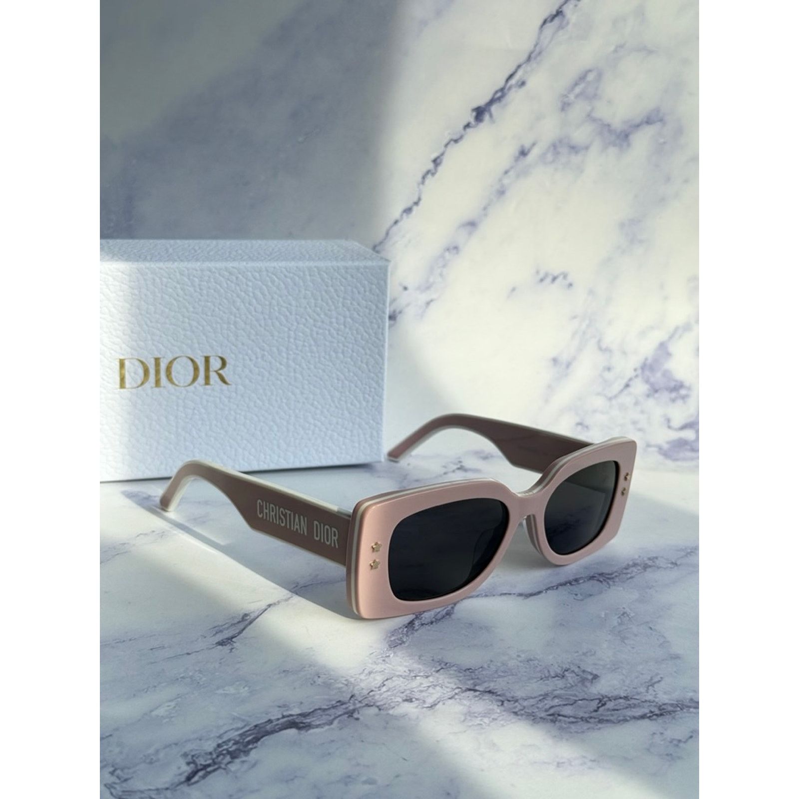 Dior NEW Dior Pacific S1U Logo Sunglasses in Mauve Powder Pink Size ONE SIZE - 3 Thumbnail
