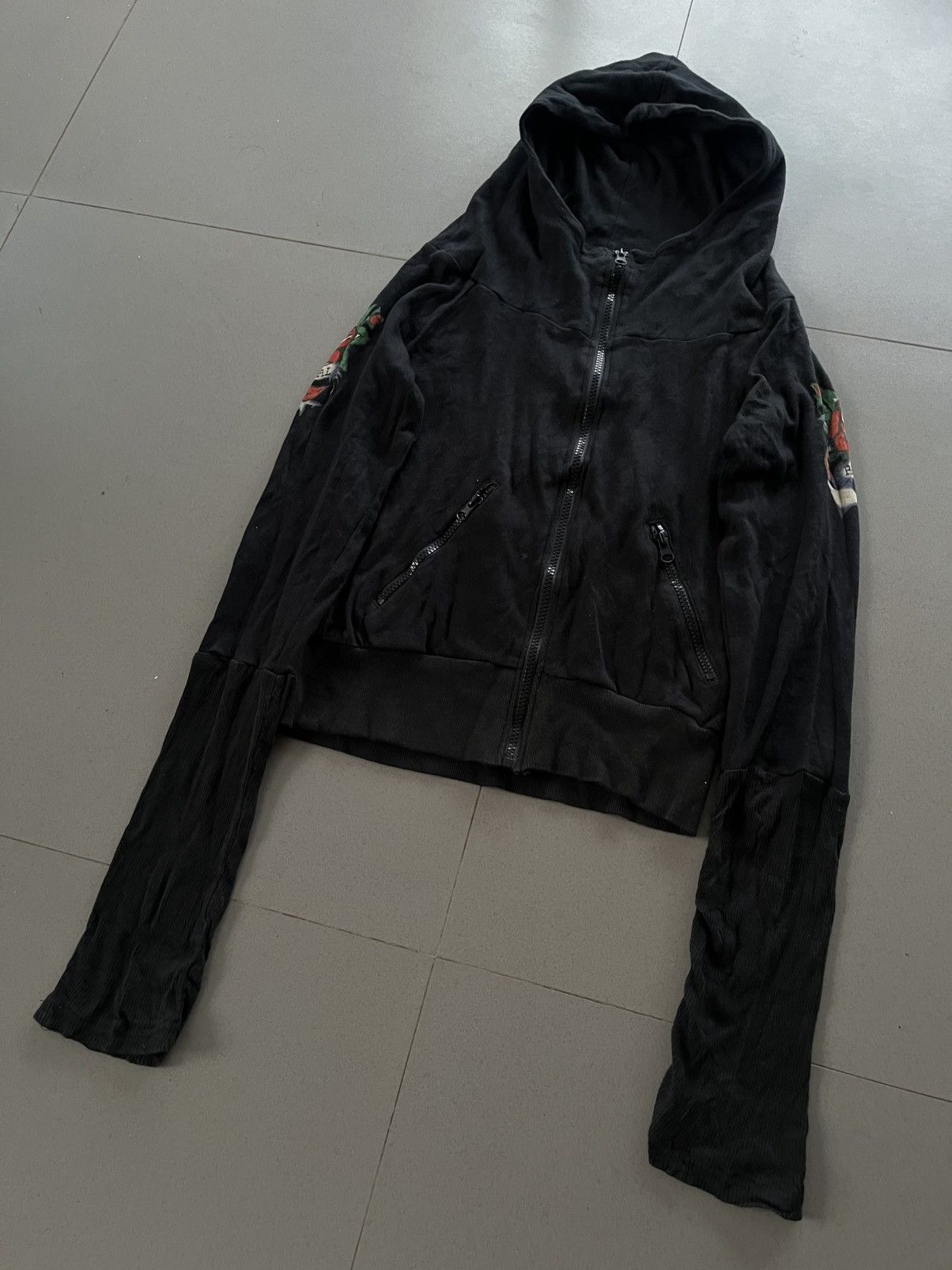 5351 POUR LES HOMMES Japanese 2000’s Bono Hood Jacket Skull Tatto GOA Style Size US S / EU 44-46 / 1 - 6 Thumbnail