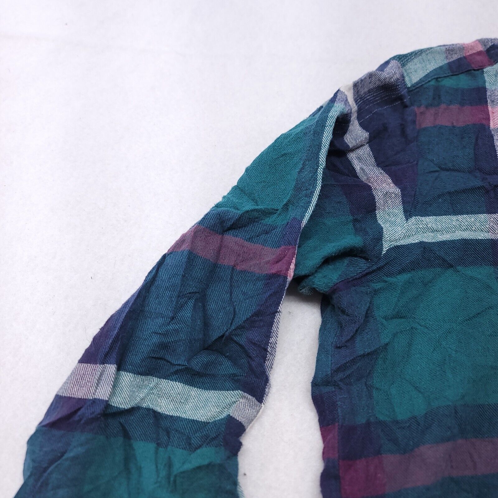 Savile Row Savile Row Madras Flannel Shirt Mens Size M Green Purple Size US M / EU 48-50 / 2 - 4 Thumbnail