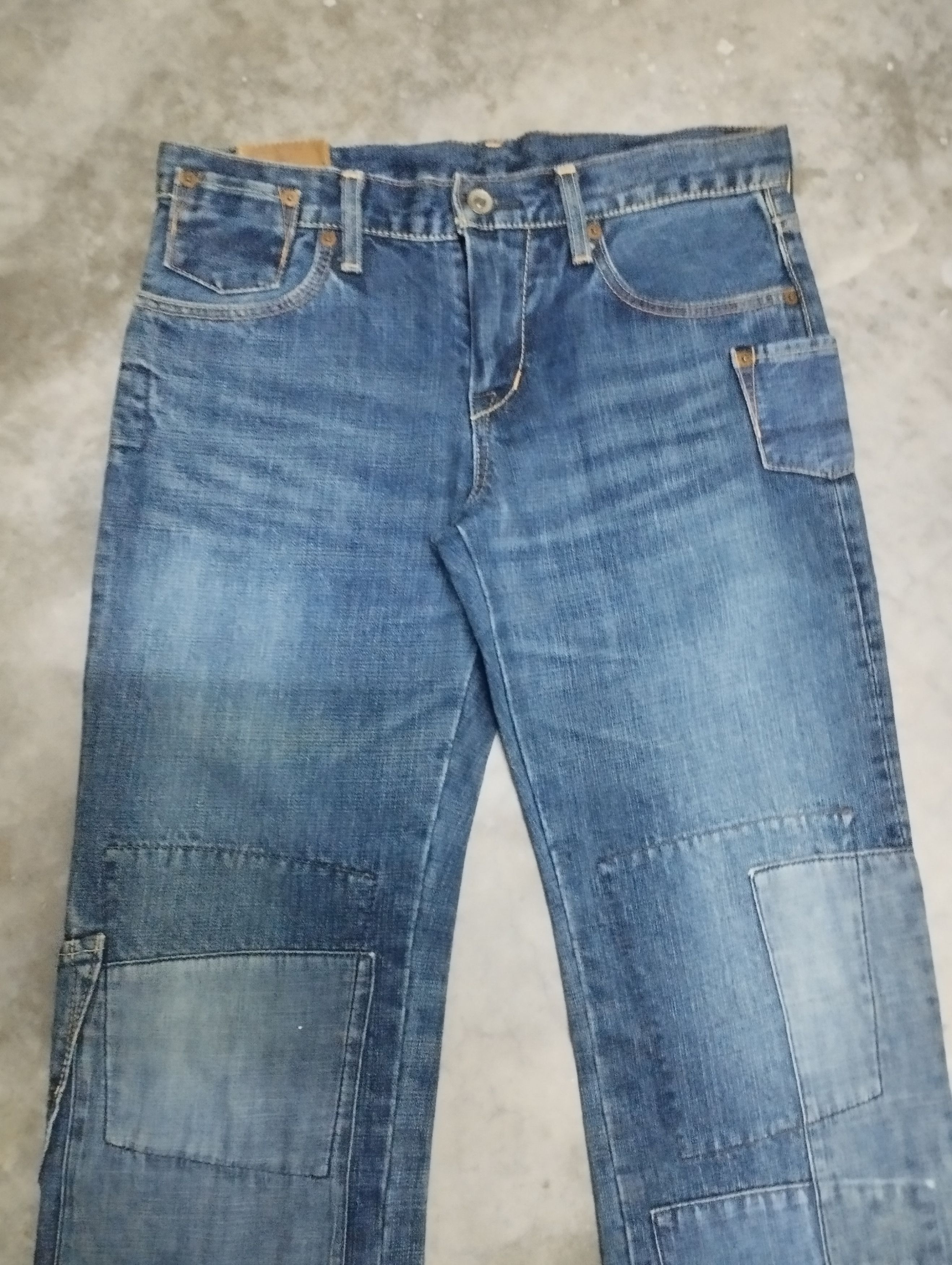 Tornado Mart Flare Jeans Made In Jpn Patchwork Branch Dept Bootcut Jean Size US 27 - 3 Thumbnail