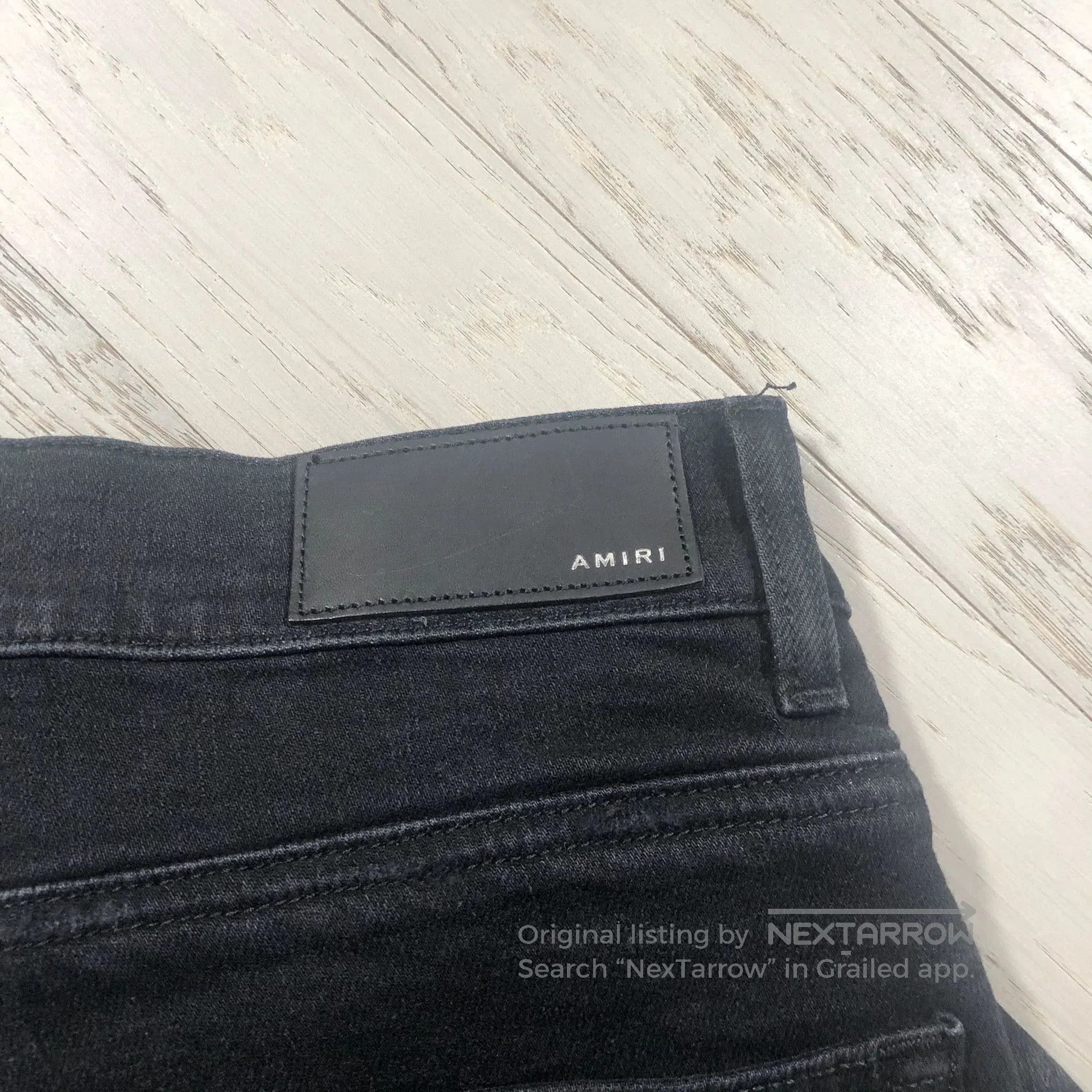 Visvim AMIRI Black Distressed Jeans with Floral Lining. Size US 34 / EU 50 - 5 Thumbnail