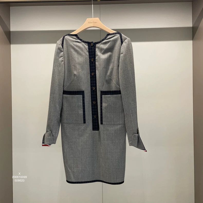 Thom Browne Thom Browne Gray long wool dress Size M / US 6-8 / IT 42-44 - 1 Thumbnail