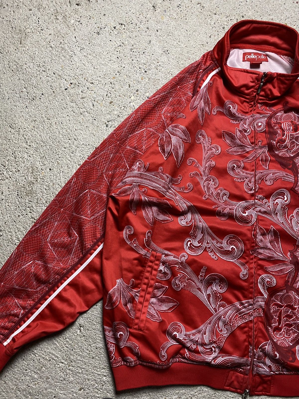 Affliction Pelle pelle zip-up sweatshirt vintage red retro baggy Size US XL / EU 56 / 4 - 3 Thumbnail