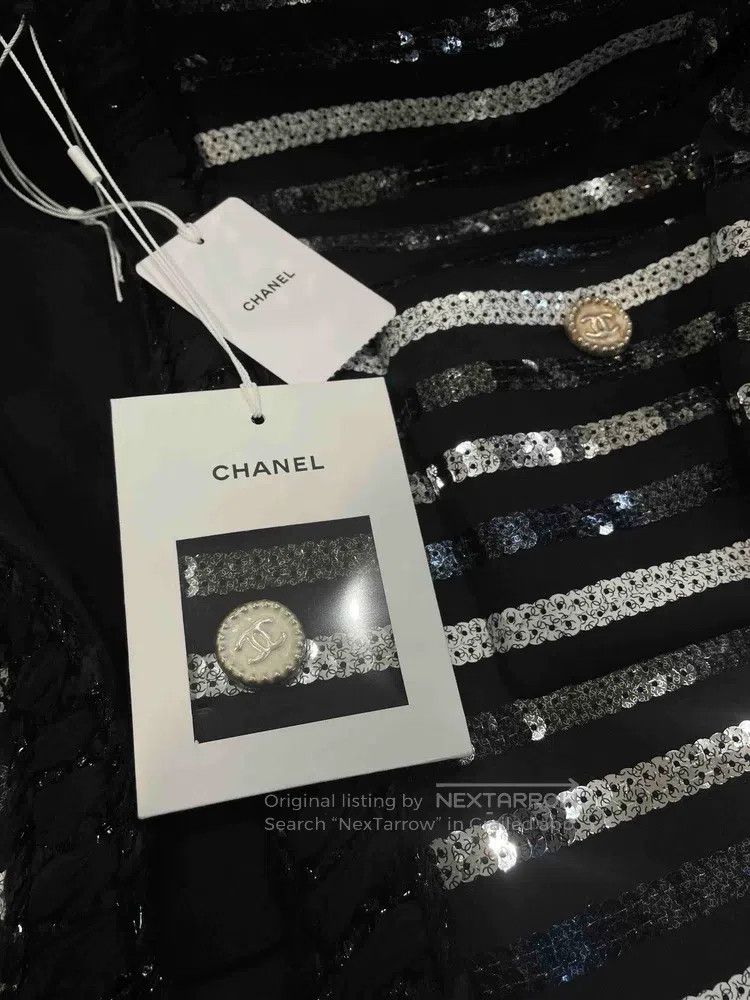 Chanel Chanel 22c black and white cc sequin striped jacket Size XS / US 0-2 / IT 36-38 - 4 Thumbnail
