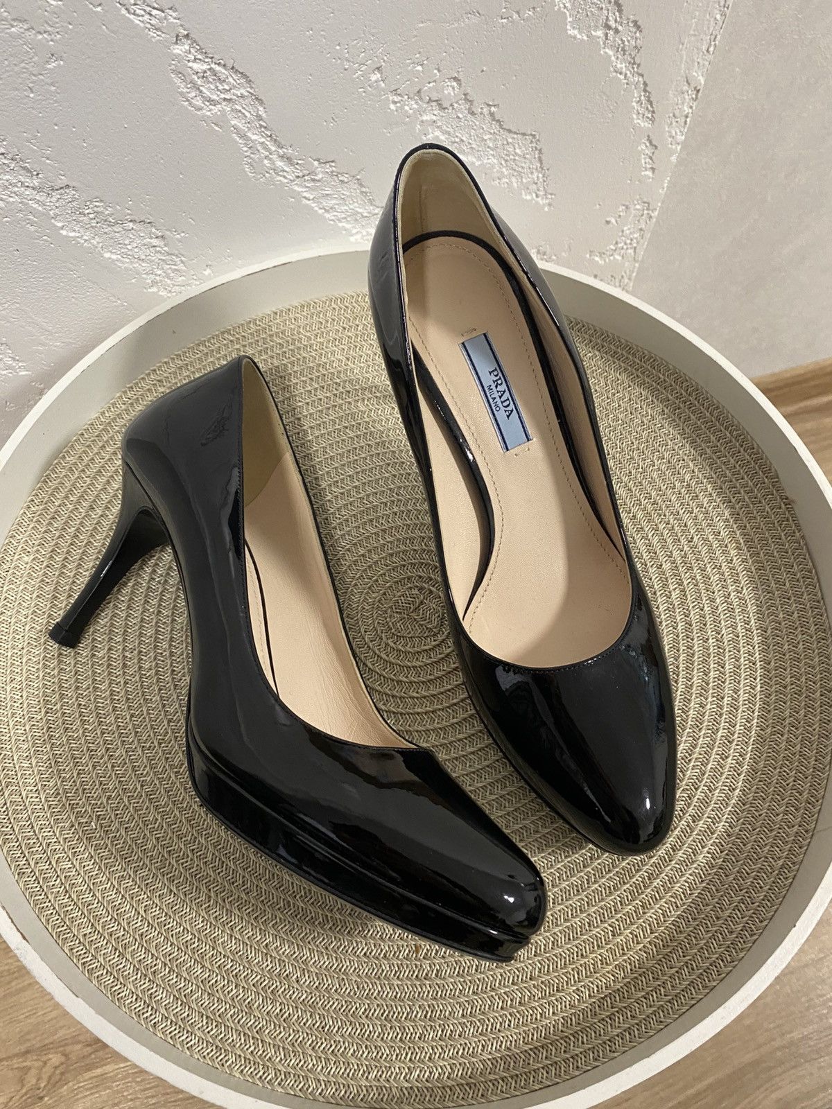 Prada Prada Black Patent Leather Heels Size: 37.5 Size US 7.5 / IT 37.5 - 2 Thumbnail