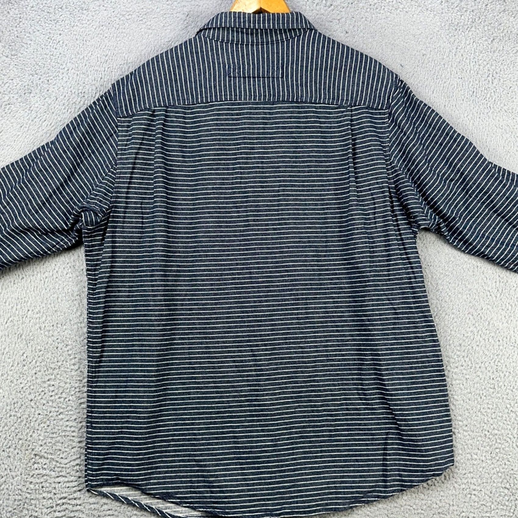 Duluth Trading Company VINTAGE Duluth Trading Co. Mens Flannel Shirt XL Blue Stripes Fee Swinging Slim Fit NEW Size US XL / EU 56 / 4 - 4 Thumbnail
