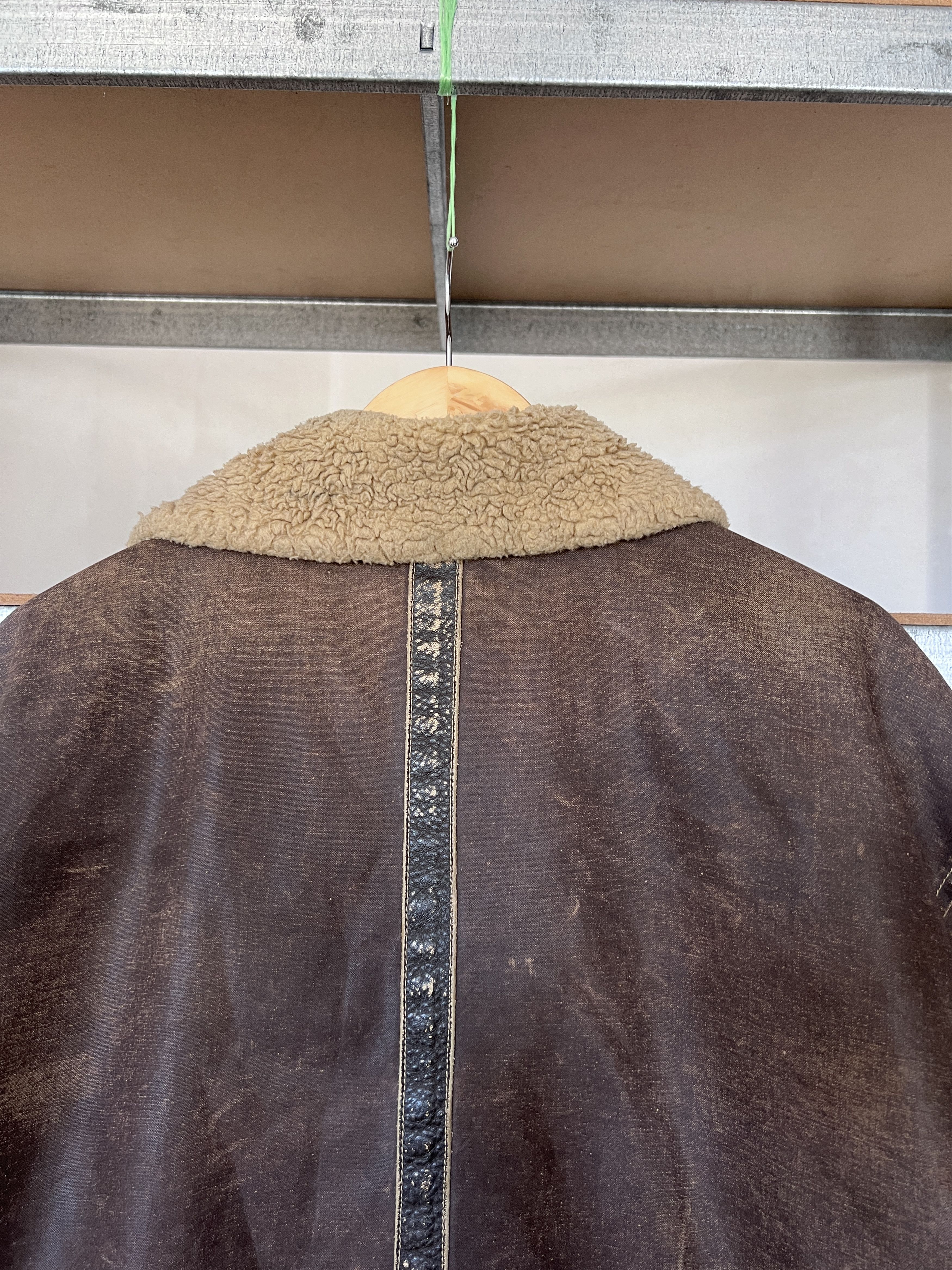 Diesel Diesel Vintage DMB 1955 Wax Sheepskin Distressed Jacket Size US XXL / EU 58 / 5 - 23 Thumbnail