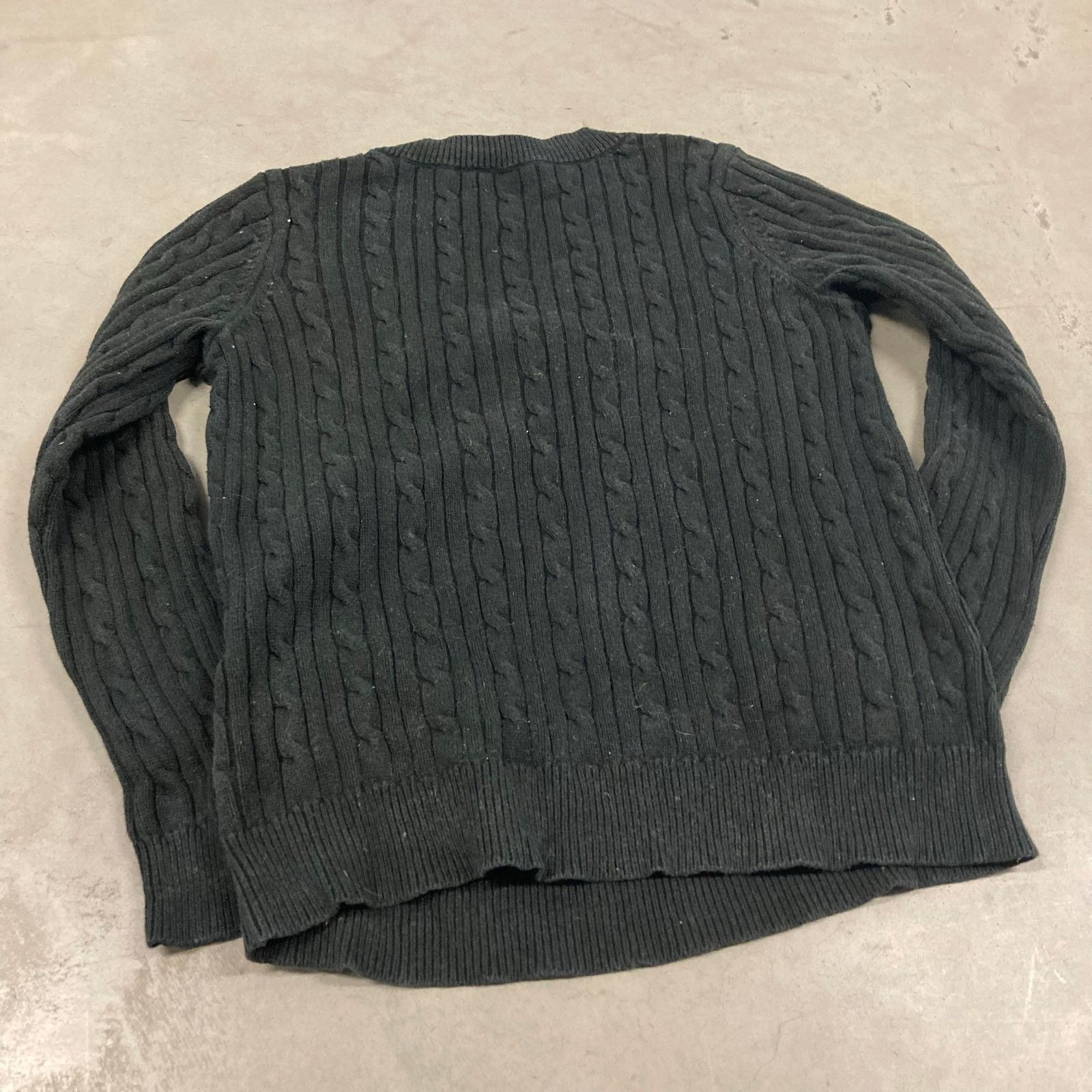Vintage vintage y2k black cable knit sweater Size US M / EU 48-50 / 2 - 2 Thumbnail