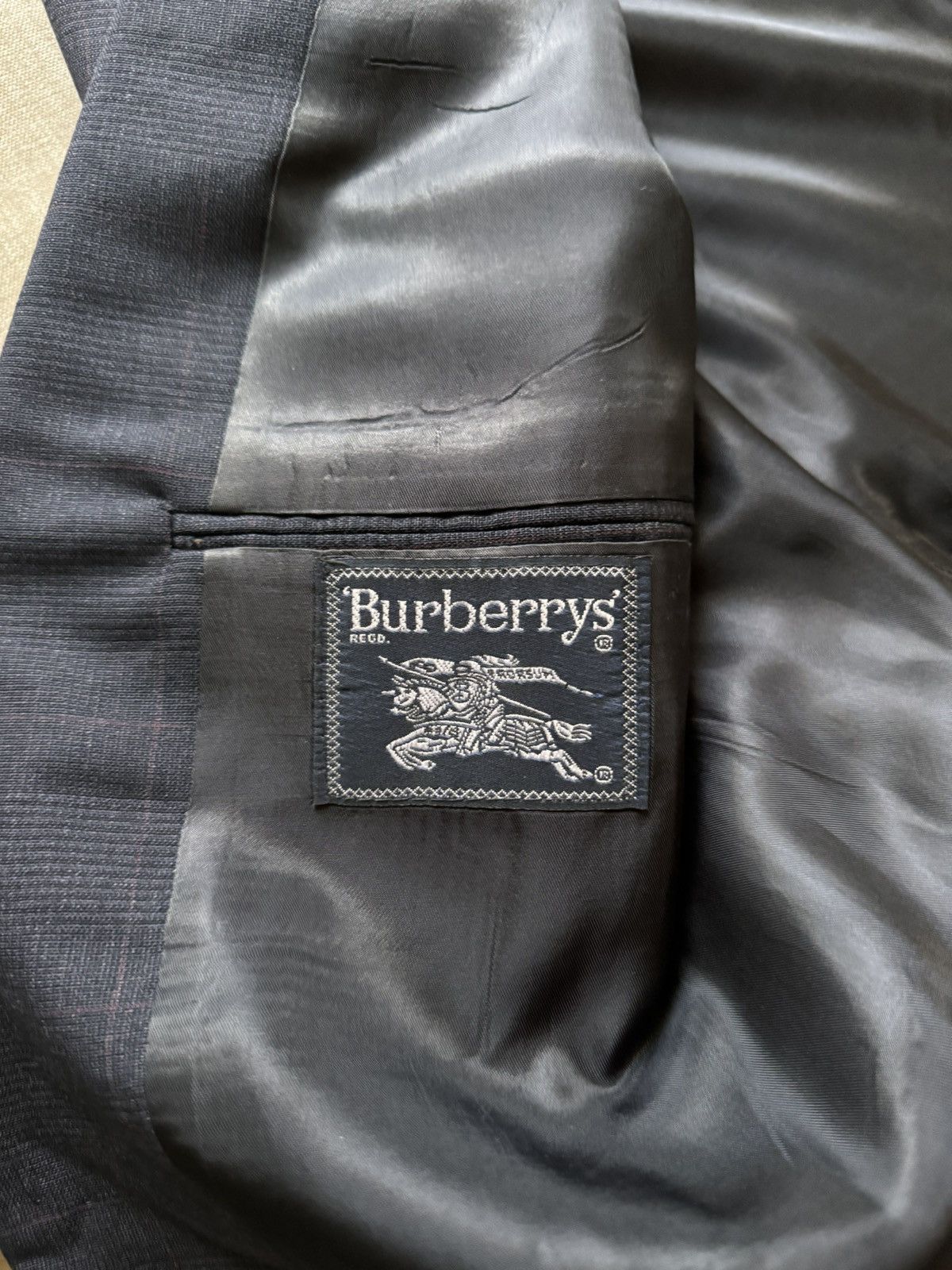 Burberry Burberrys’ Vintage Subtle Glen Plaid Wool Jacket Size 44R - 8 Thumbnail