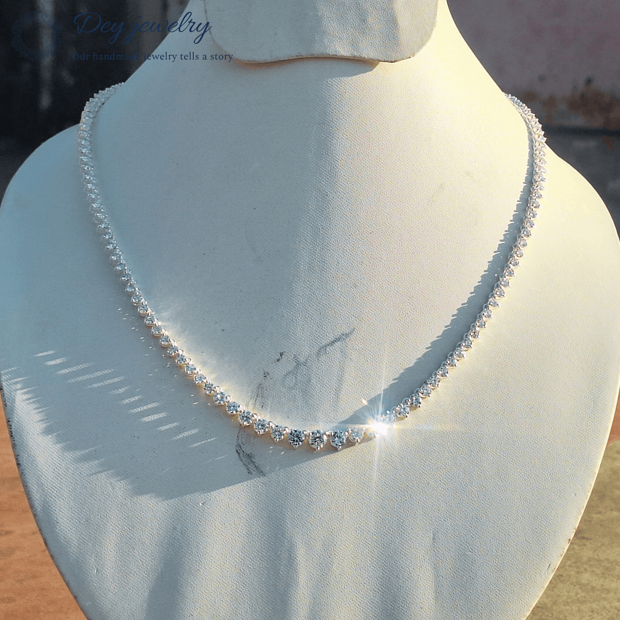 Other Graduate moissanite Diamond Tennis Necklace Size ONE SIZE - 6 Thumbnail