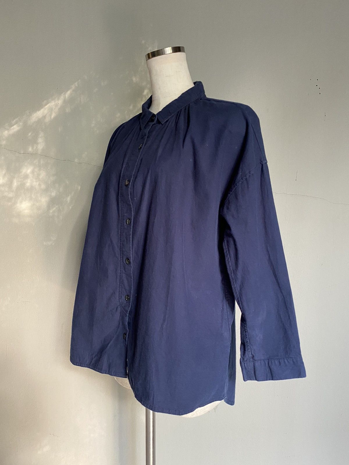 Japanese Brand Sabbatum Dark blue collared shirt Size M / US 6-8 / IT 42-44 - 19 Thumbnail