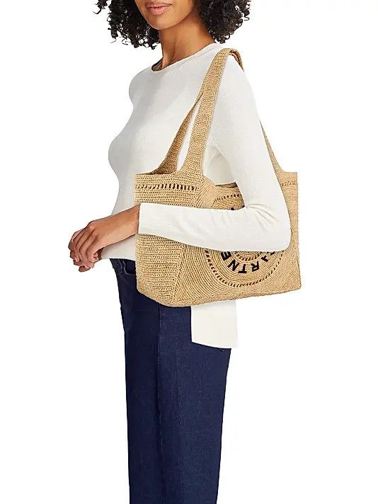 Stella McCartney os11x0326 Size: OS / Logo Crochet Raffia Tote Bag Size ONE SIZE - 2 Thumbnail