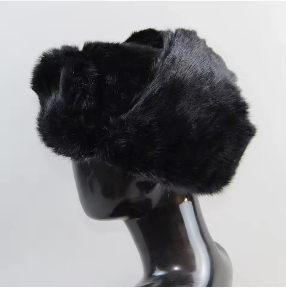 Japanese Brand Genuine Rabbit Fur Ushanka Trapper Hat Size M Size ONE SIZE - 6 Thumbnail