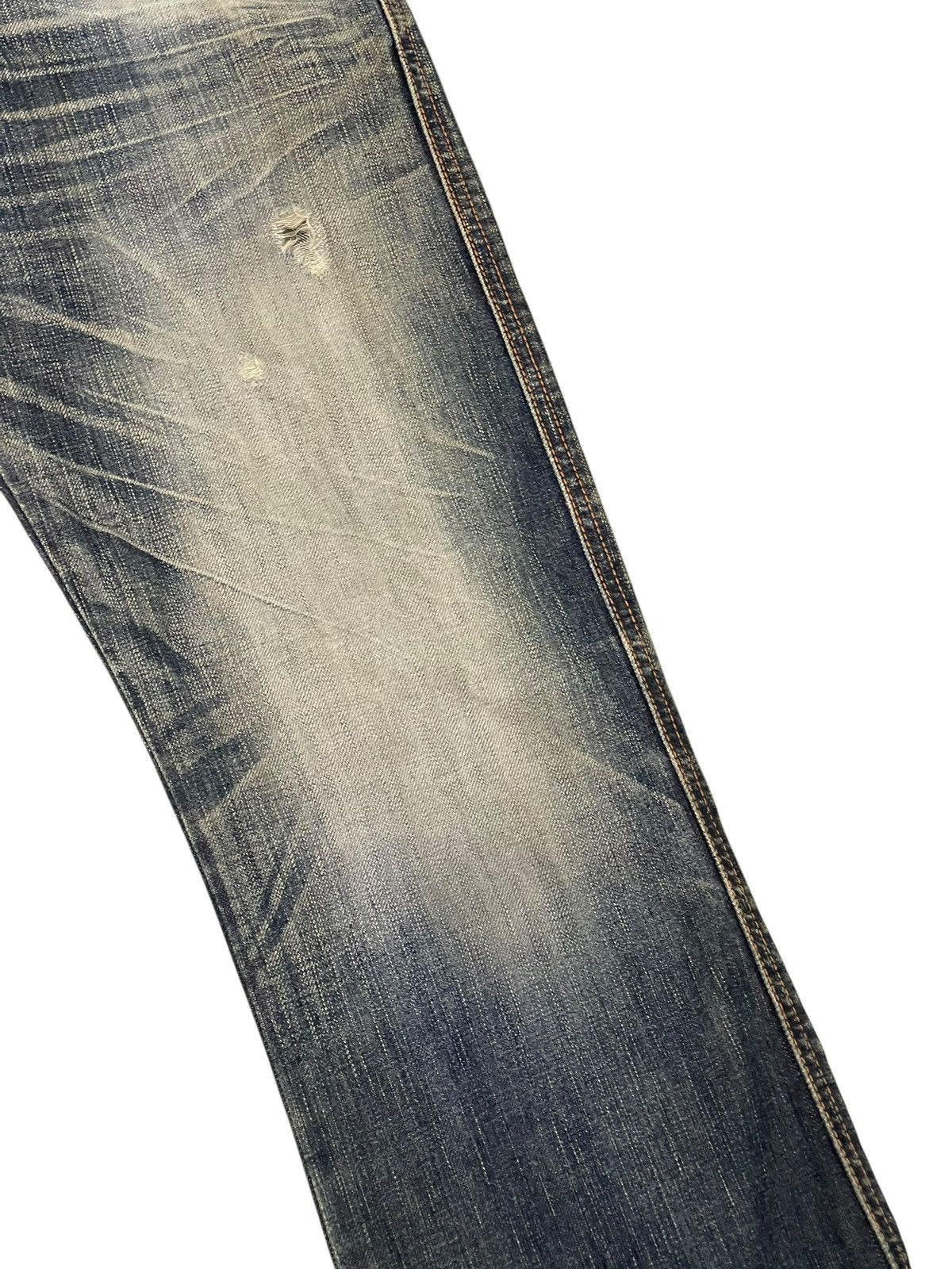 Edwin Flare Jeans Edwin Japan Faded Distress Boot Cut 7🟦 Size US 31 - 7 Thumbnail