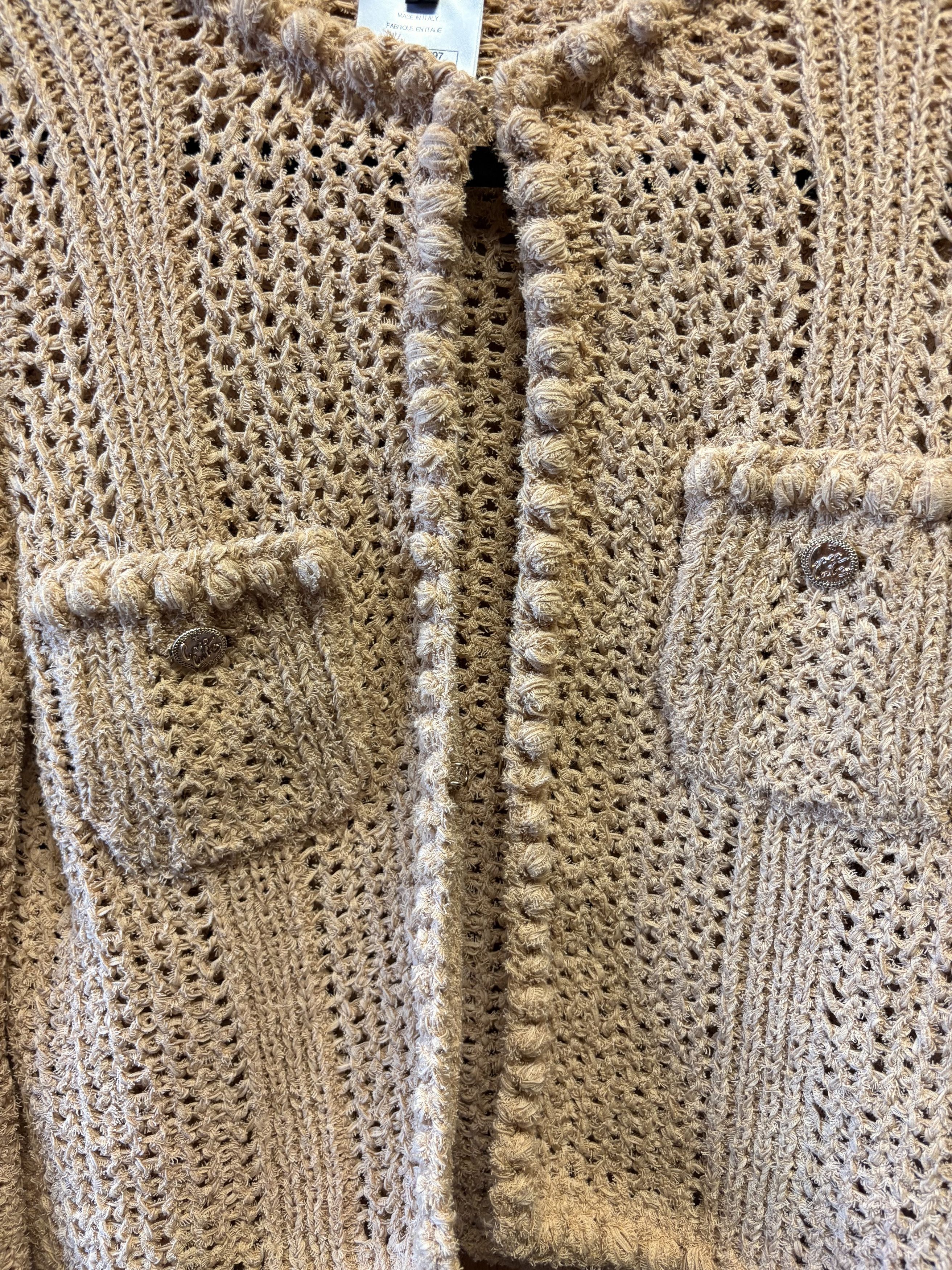 Chanel Chanel Cotton Blend Collarless Cardigan Jacket Size XS / US 0-2 / IT 36-38 - 2 Thumbnail