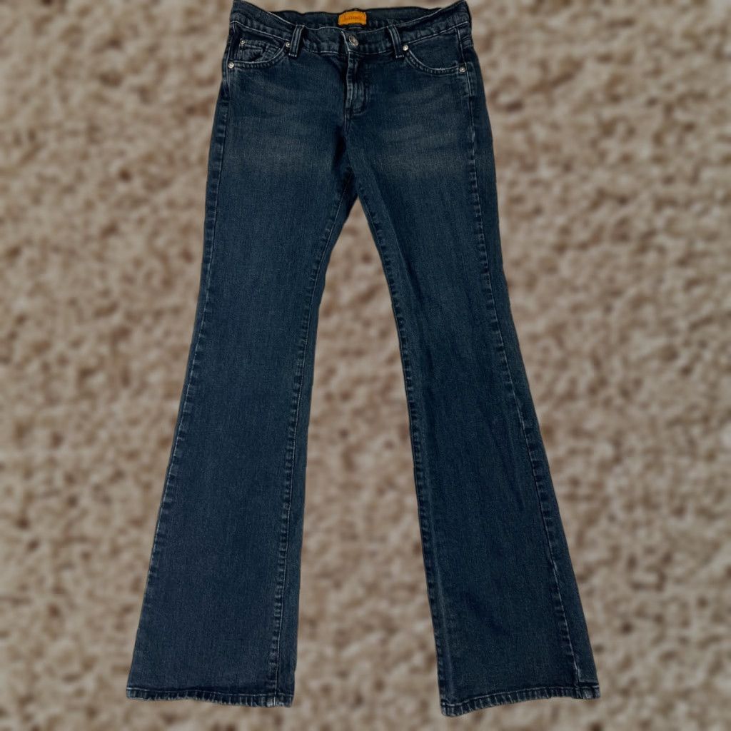 Vintage VINTAGE James Jeans Women Jeans Flared 27 Black Cotton Denim 31.5in Inseam Low Rise 26in Waist 5-Pocket Mens? Size 27" / US 4 / IT 40 - 1 Thumbnail