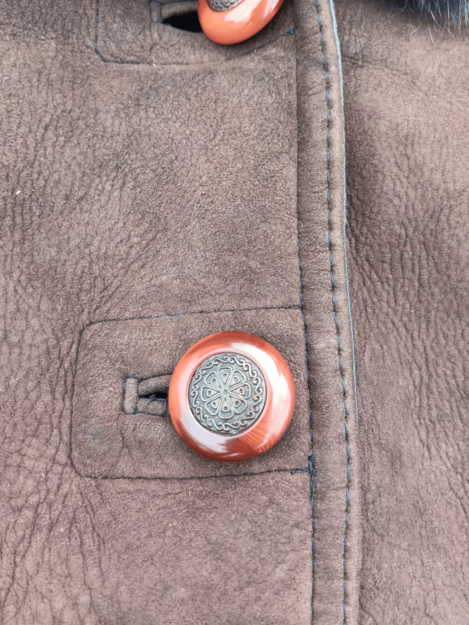 MOBA Sheep skin shearling fur coat jacket